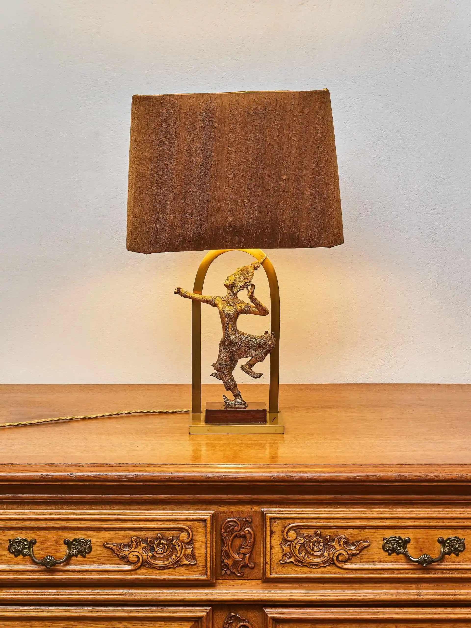 Vintage stolní lampa Shiva – Thajsko