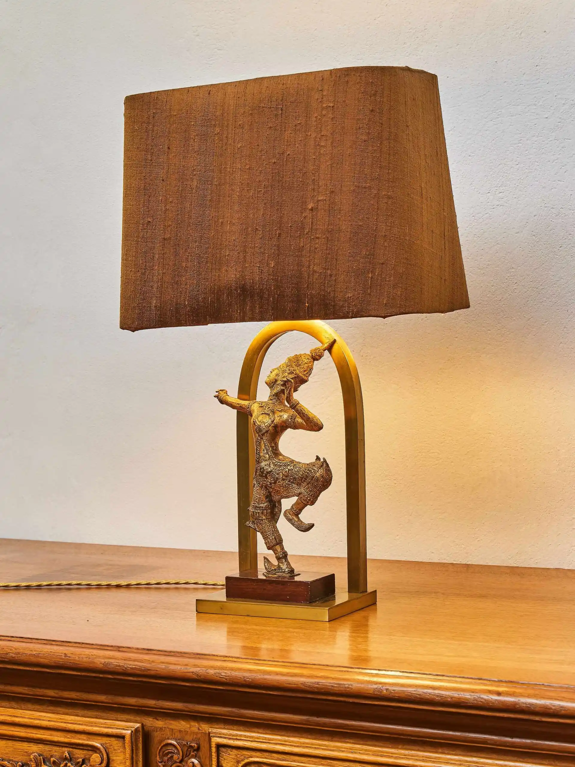 Vintage stolní lampa Shiva – Thajsko