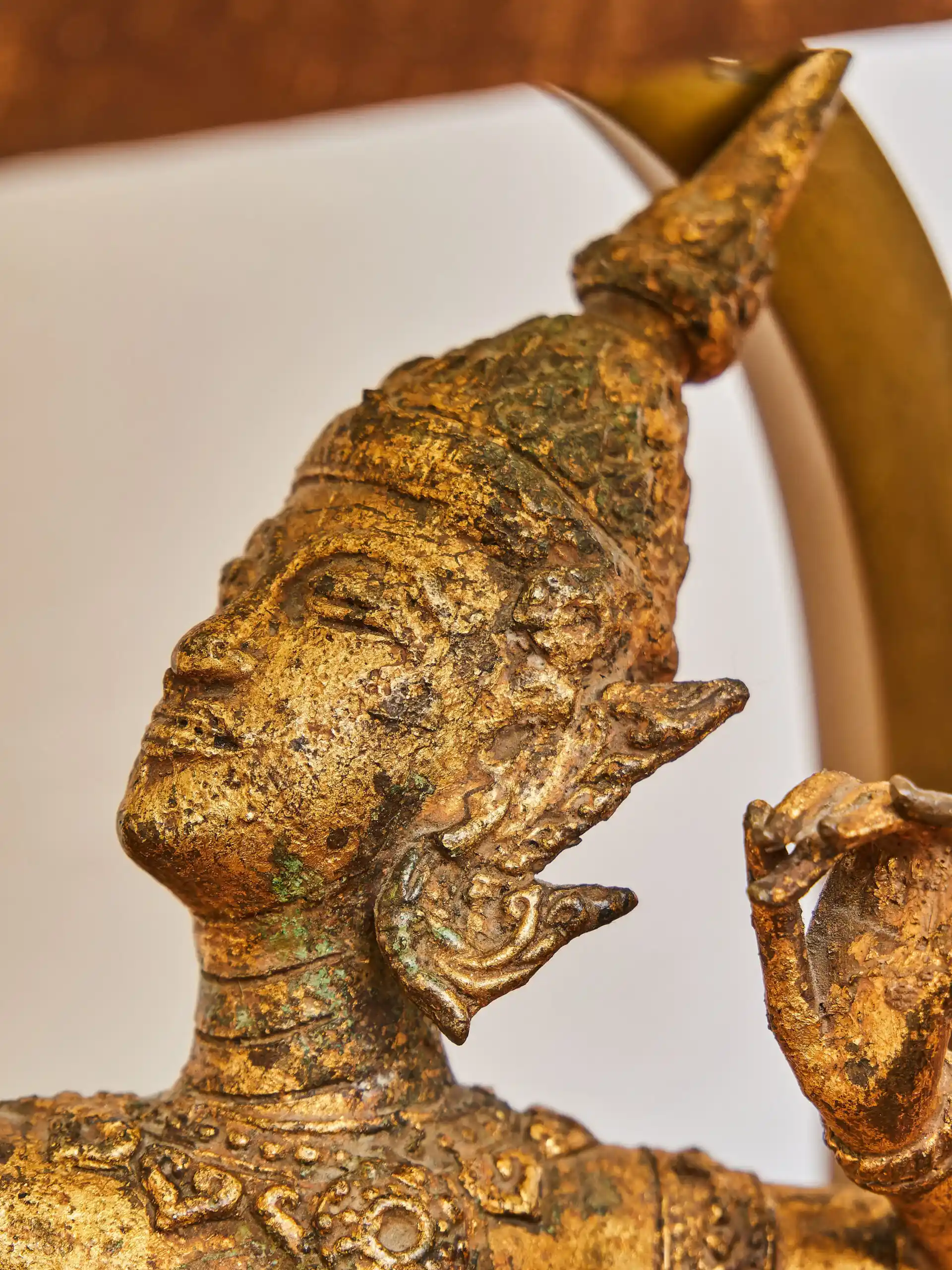 Vintage stolní lampa Shiva – Thajsko