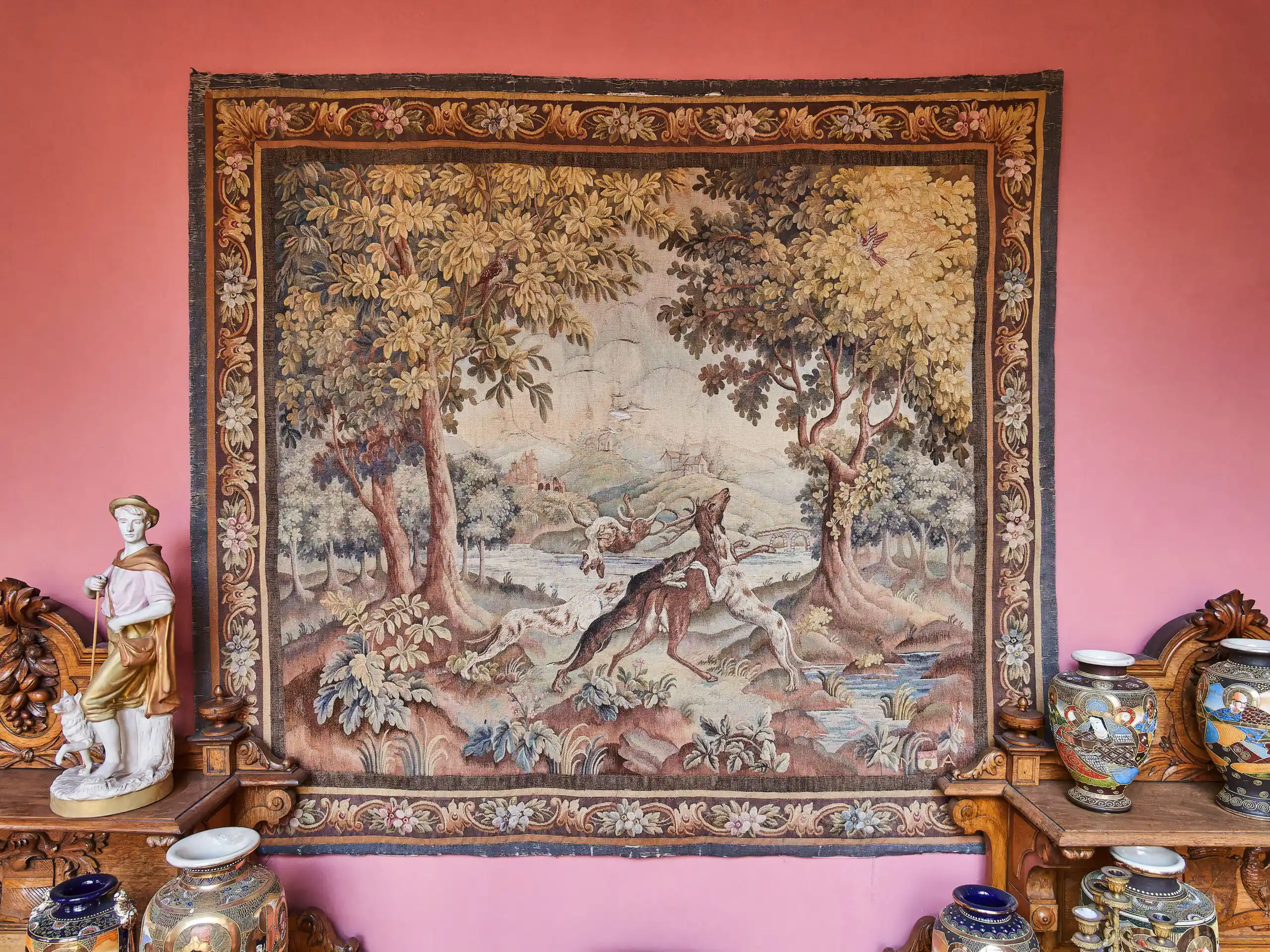 Nástěnná tapiserie – hon na jelena 163 X 181 cm