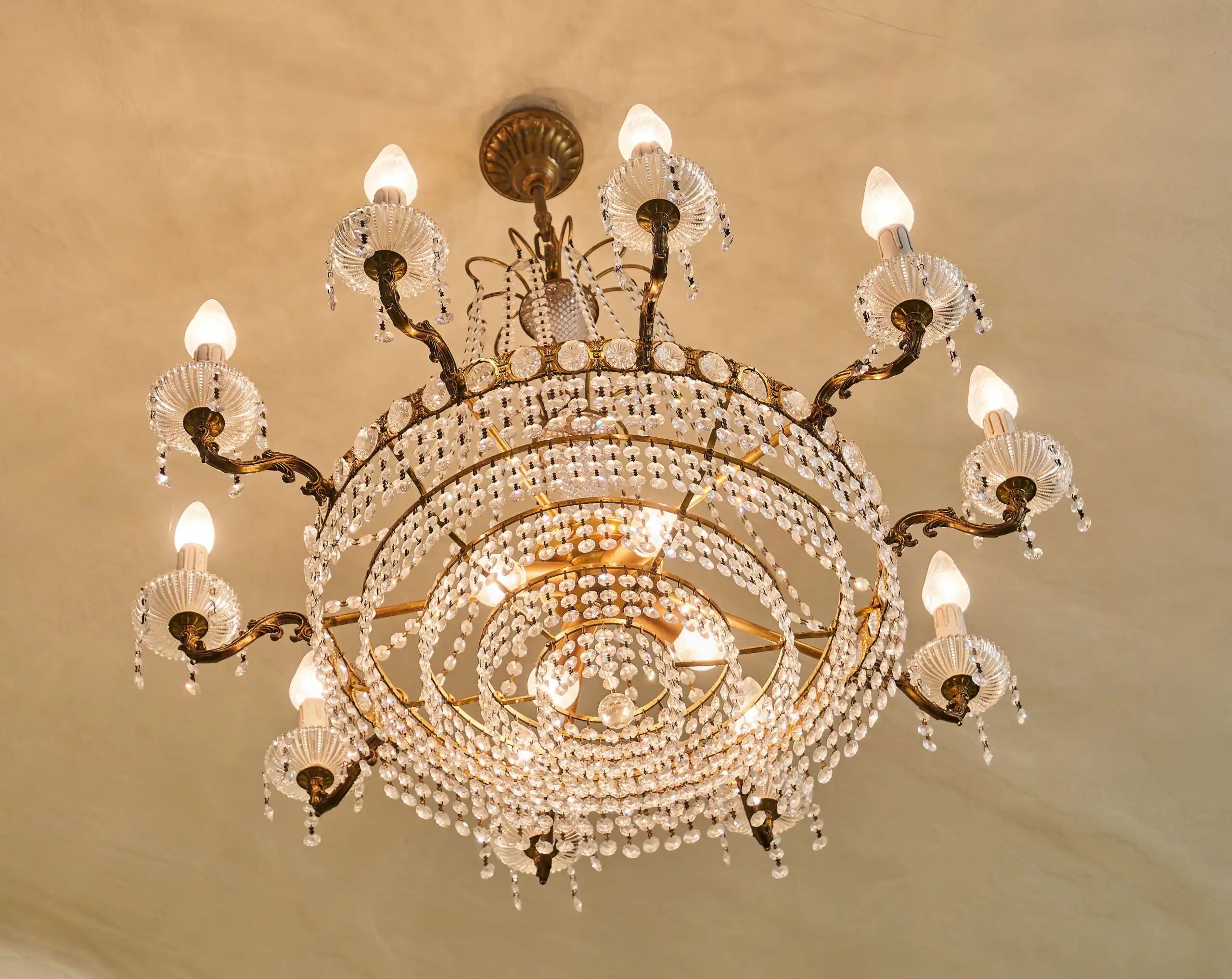 Luxusní křišťálový na lustr 14 žárovek