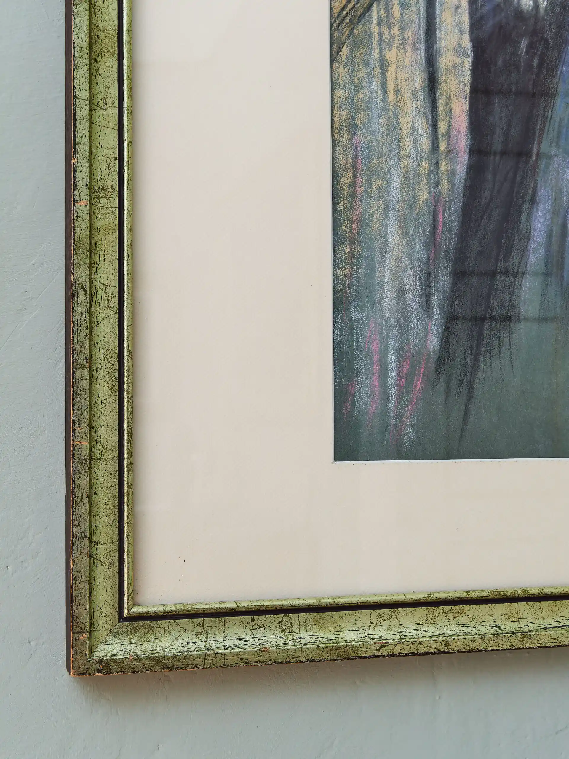 Krásný velký akvarelový obraz. Signovaný