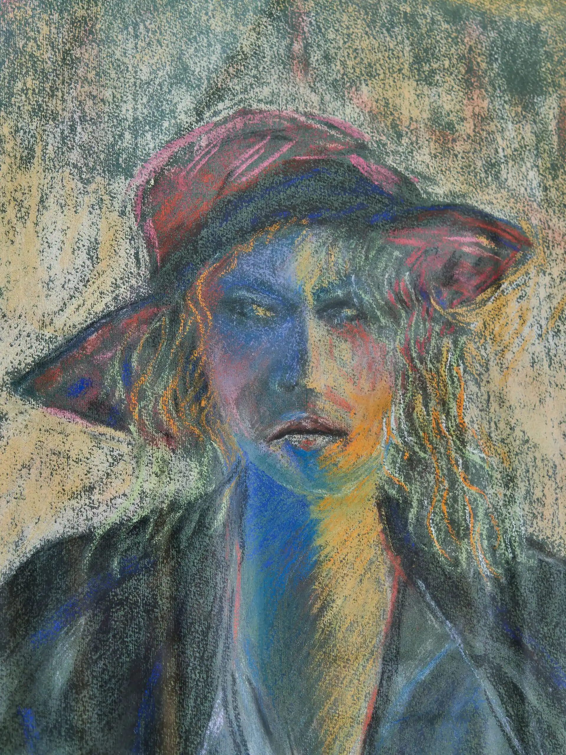 Krásný velký akvarelový obraz. Signovaný