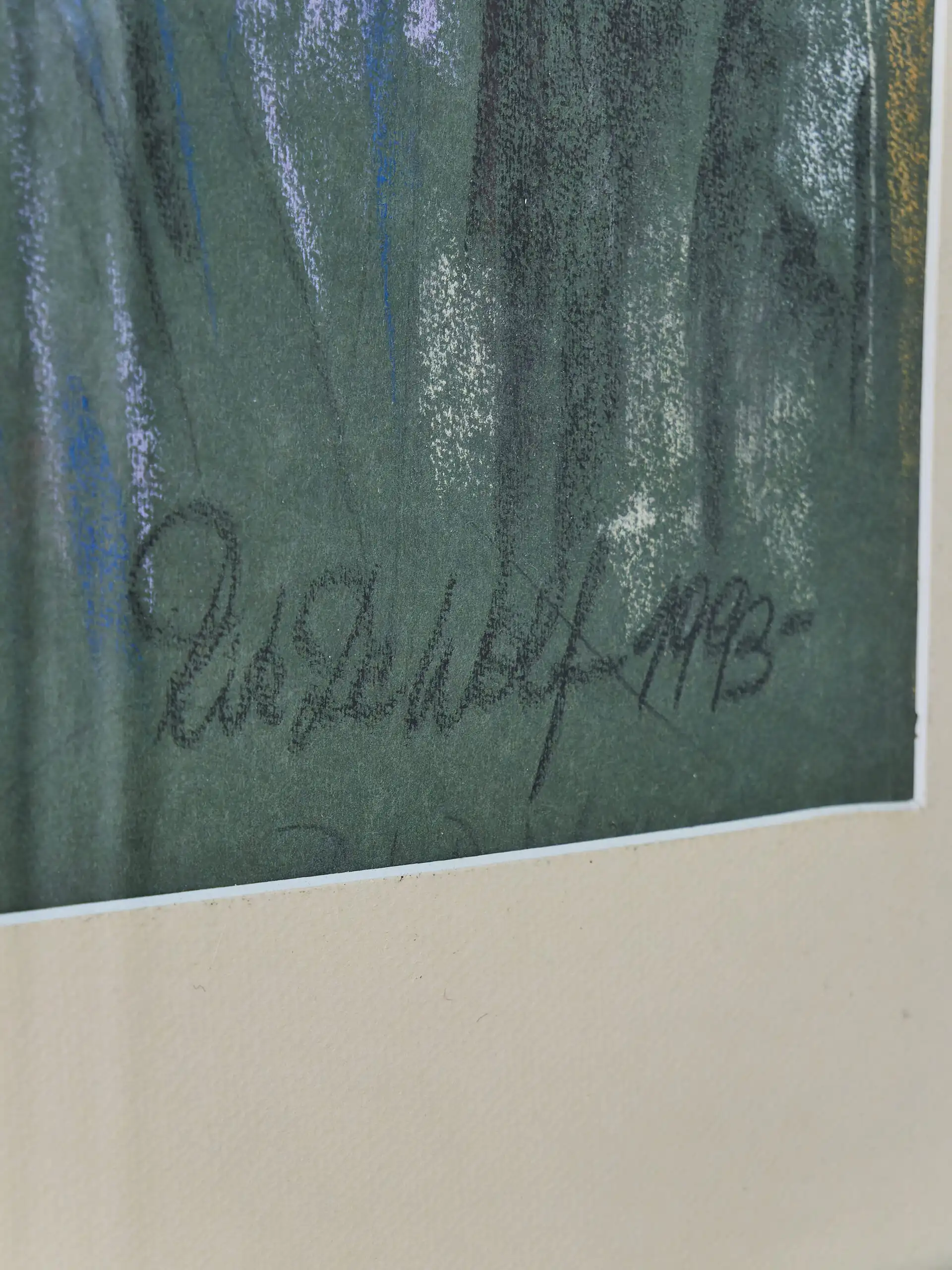 Krásný velký akvarelový obraz. Signovaný