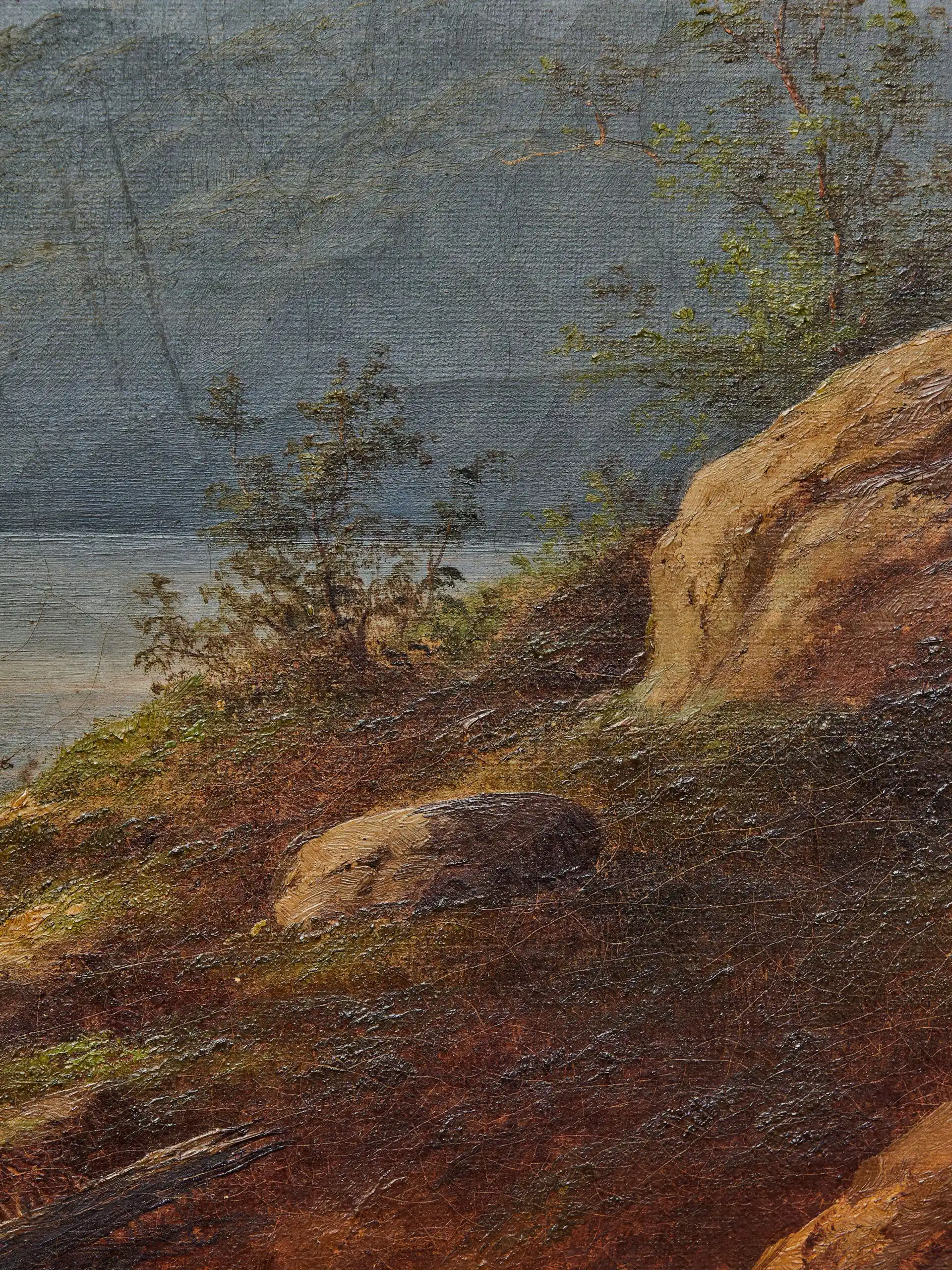 Edouard Boehm (1830–1890) – Horská krajina s chalupou