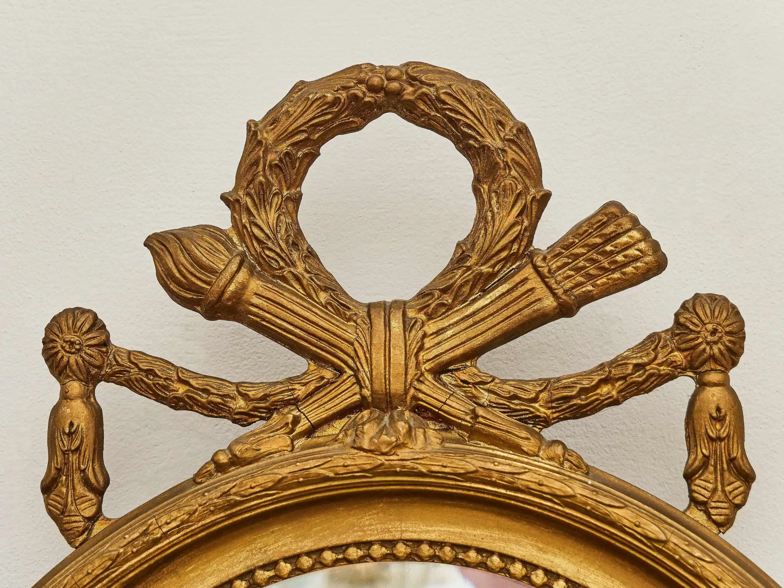 Starožitné oválné zrcadlo Ludvík XVI