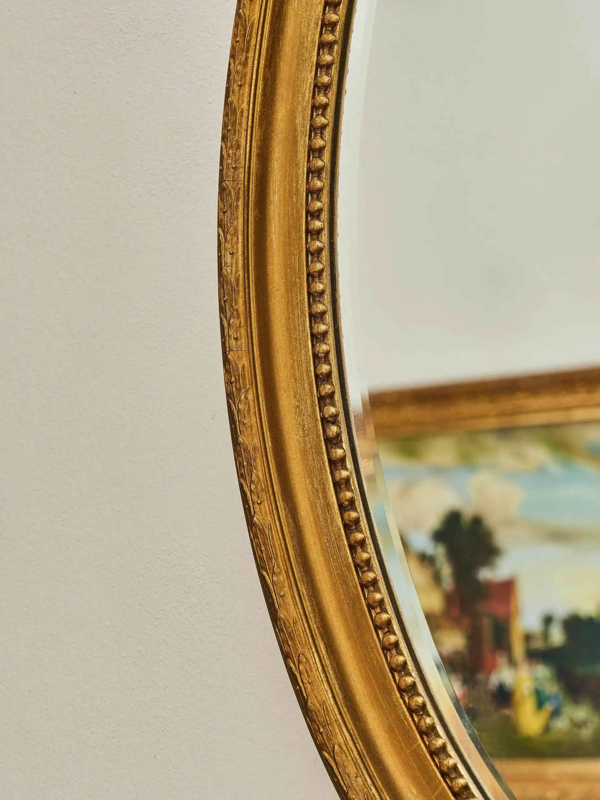 Starožitné oválné zrcadlo Ludvík XVI