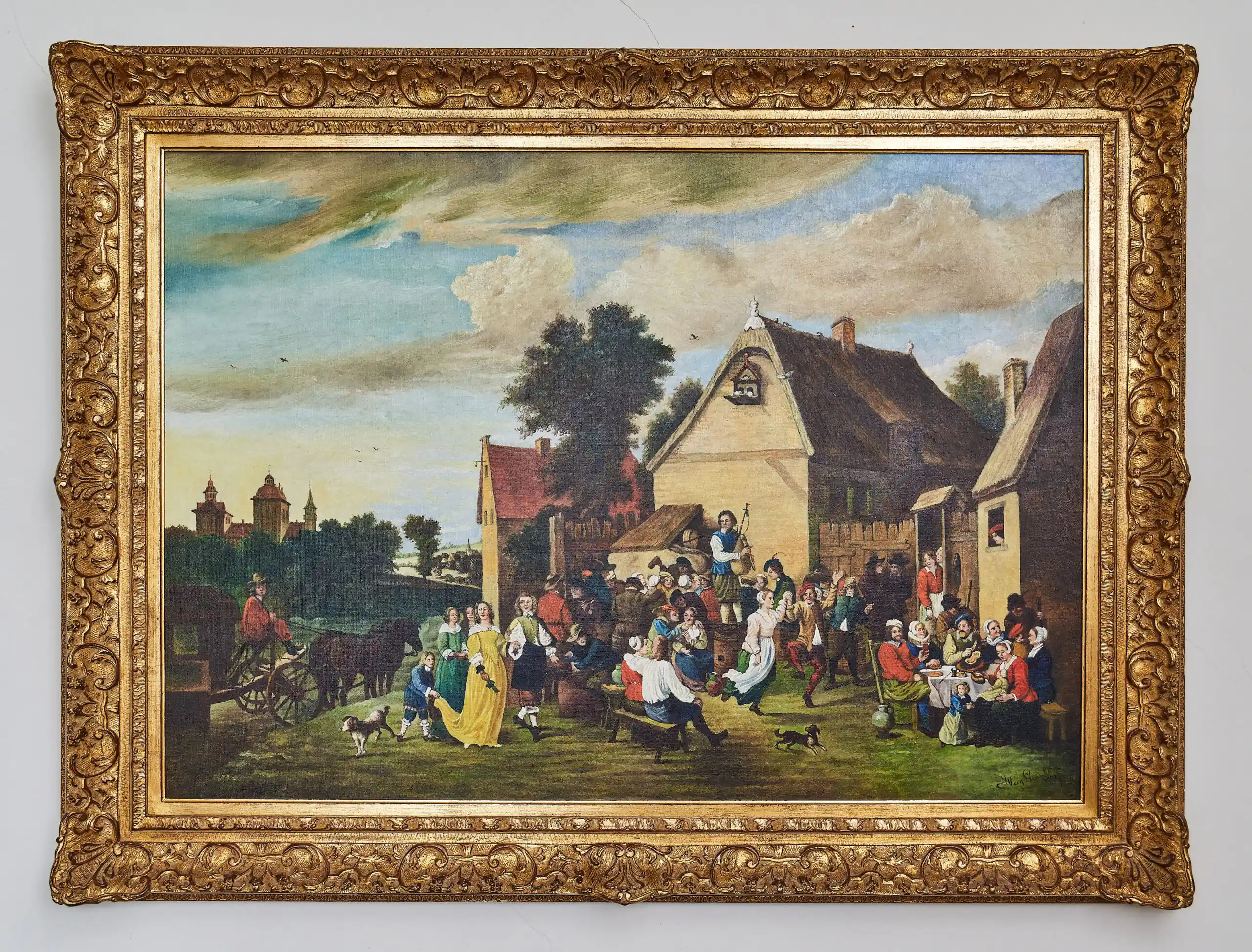 Obraz podle Tenierse „Pouťové oslavy” 101 X 133 cm