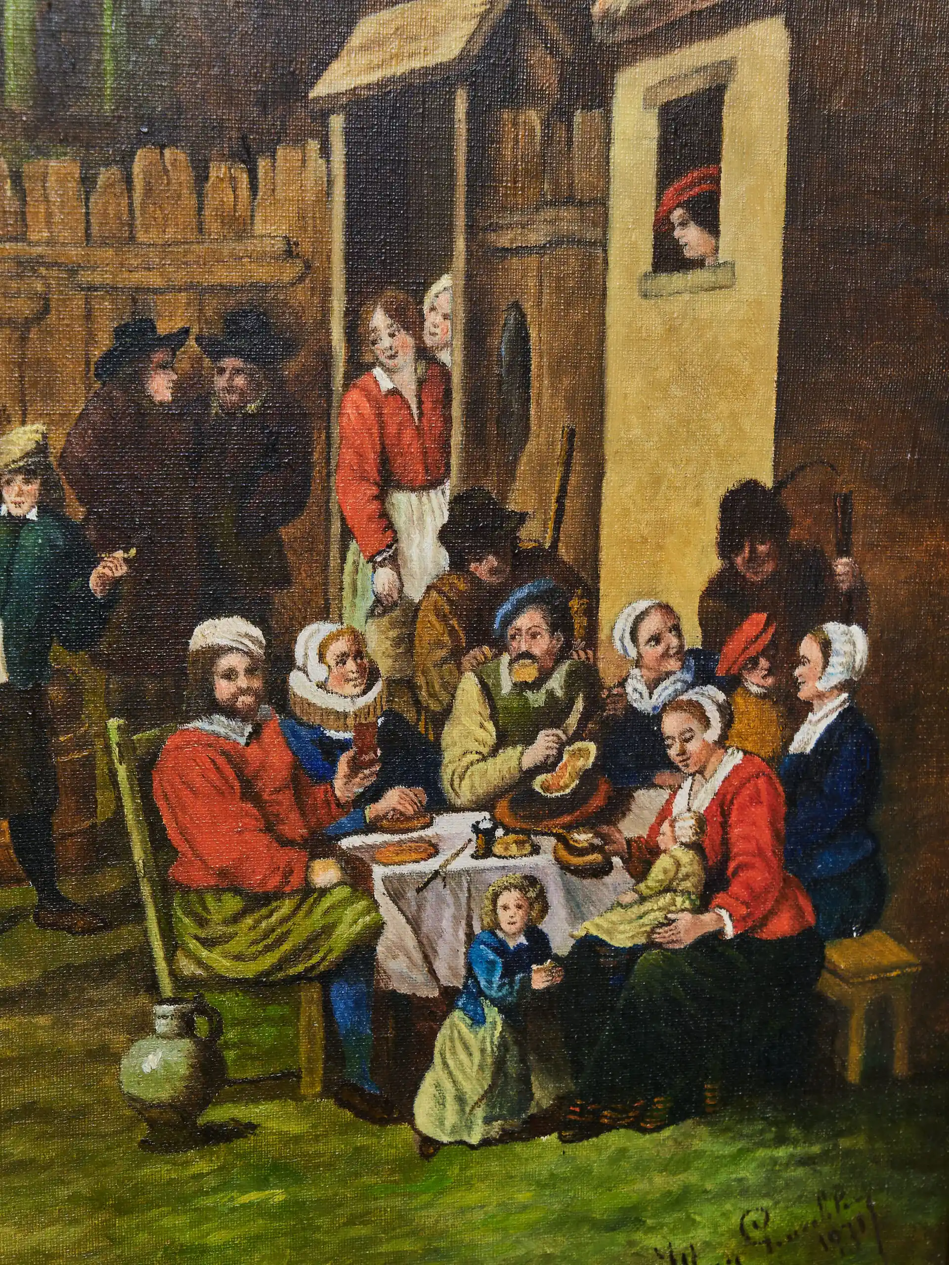 Obraz podle Tenierse „Pouťové oslavy” 101 X 133 cm
