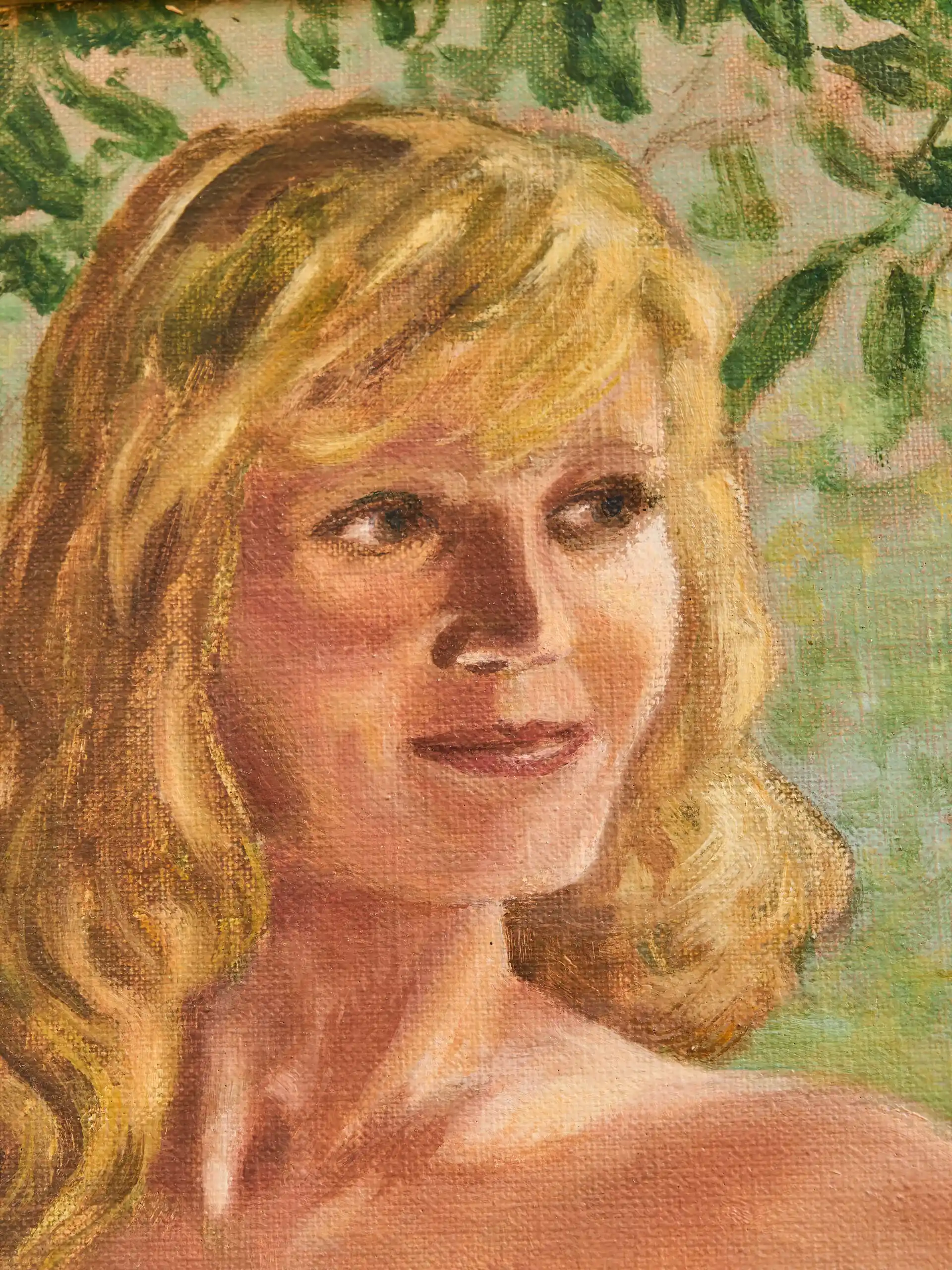 Akt v přírodě, olej na plátně. Claes