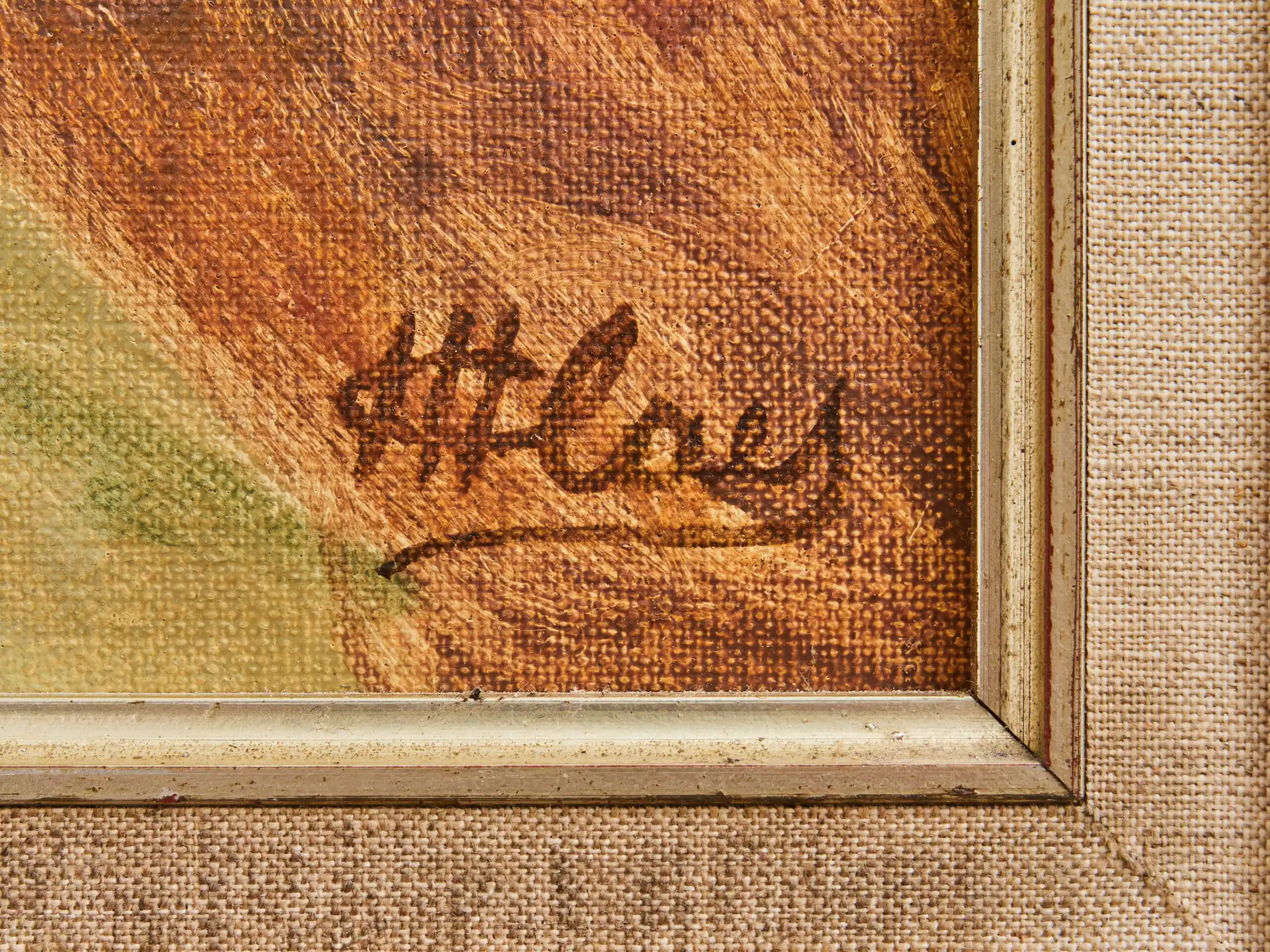 Akt v přírodě, olej na plátně. Claes