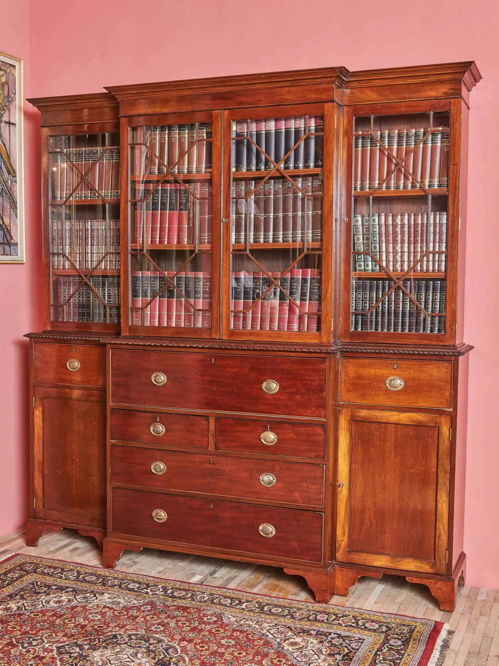 Starožitná Anglická knihovna se sekretářem Regetnství