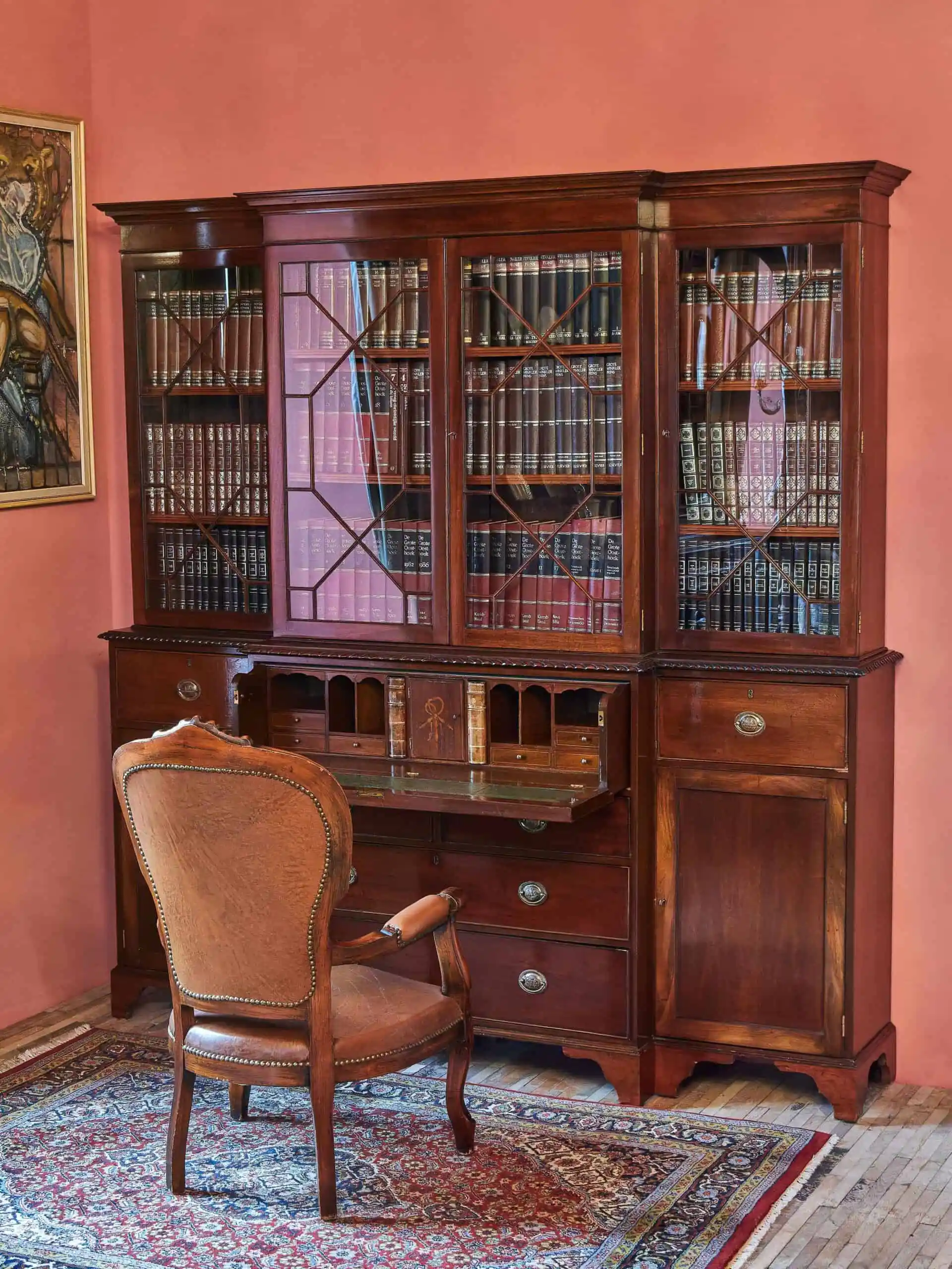 Starožitná Anglická knihovna se sekretářem Regetnství