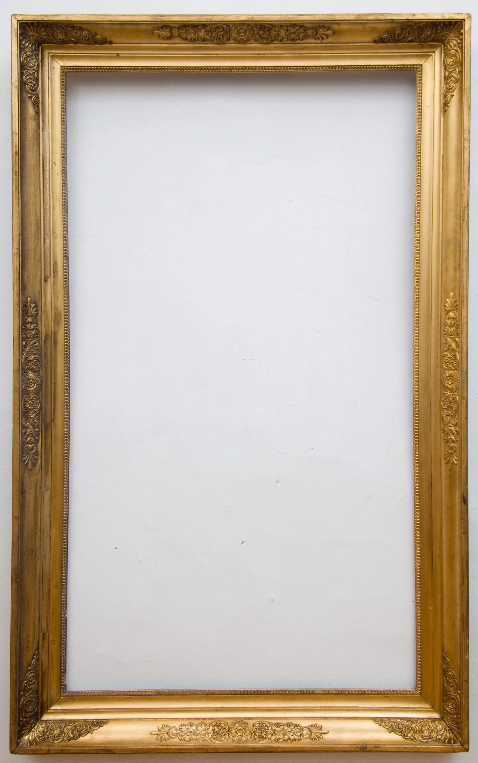 Starožitný zlacený rám na obraz – Biedermeier, 145 × 90 cm