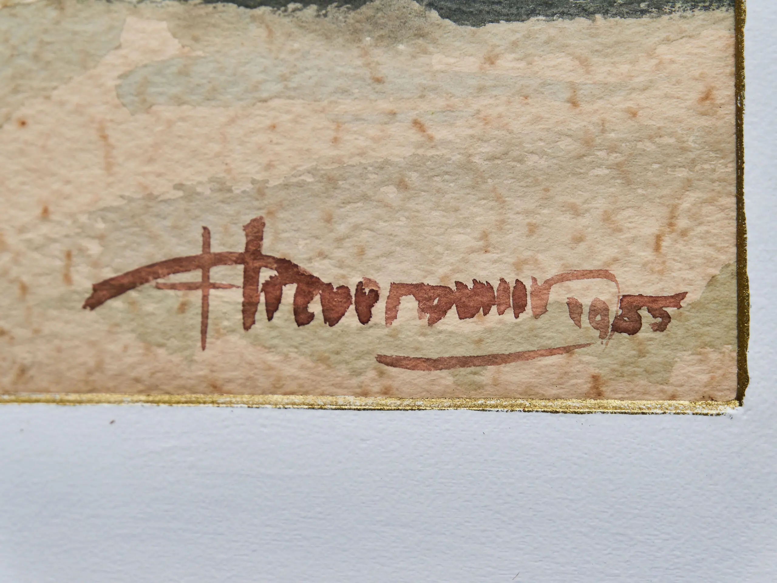 Jeptišky před klášterem akvarel 49 X 36 cm