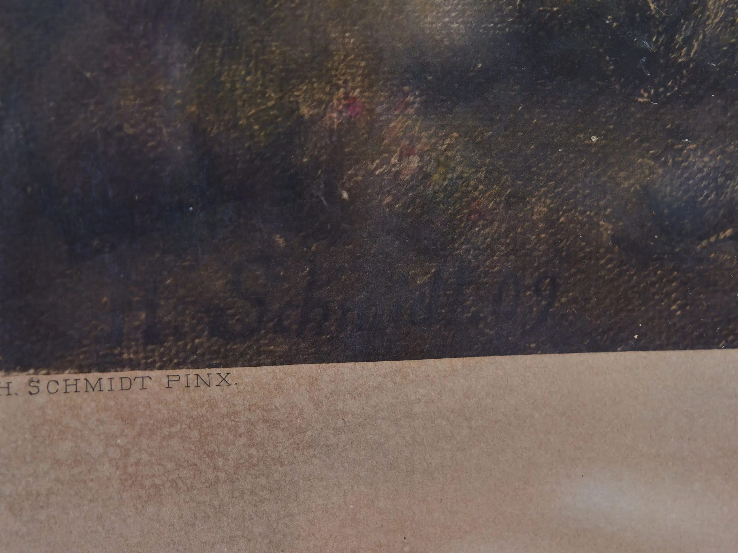 Obraz „Mittag in der Heide“ – krajina s břízami od H. Schmidta