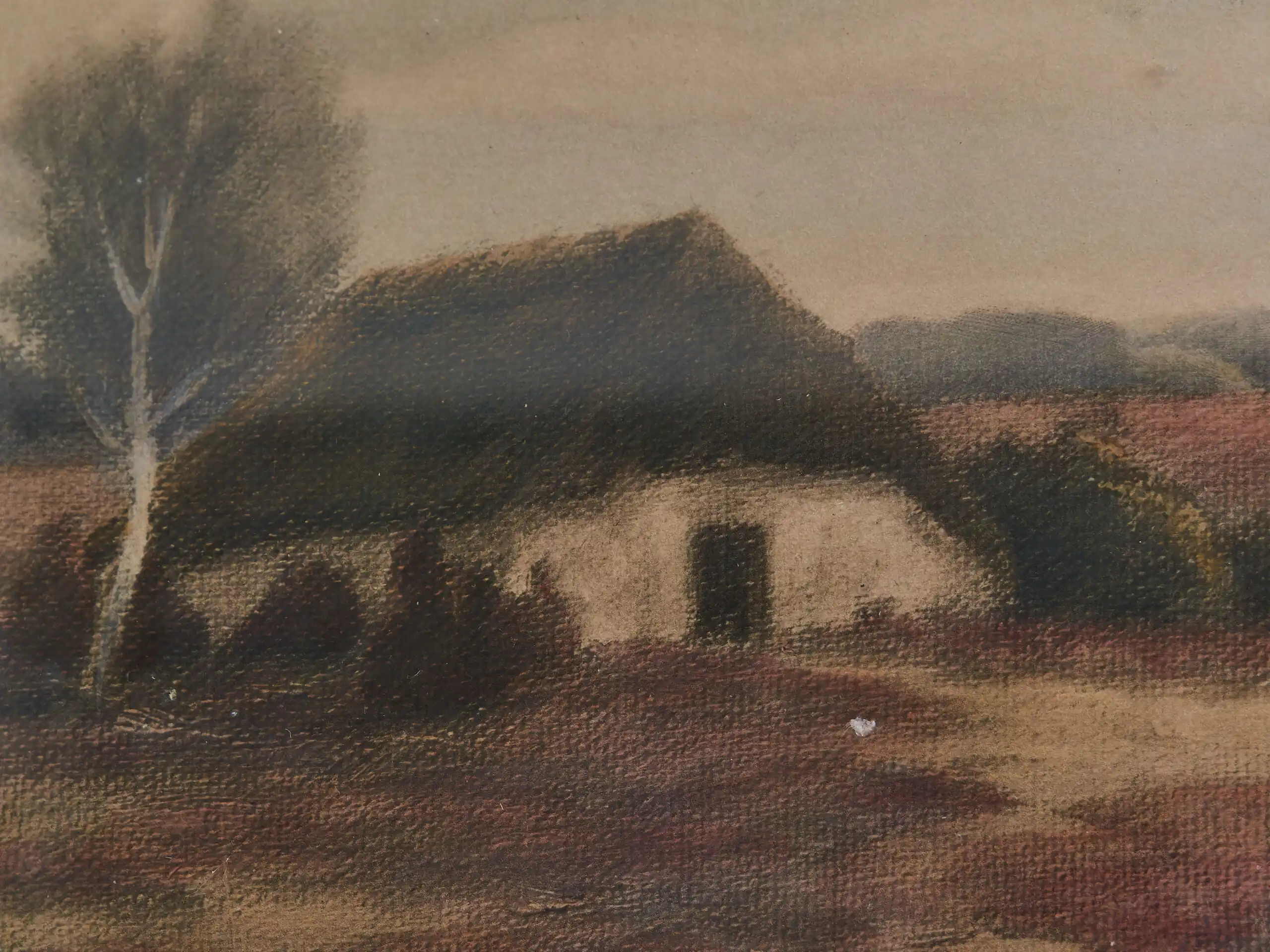 Obraz „Mittag in der Heide“ – krajina s břízami od H. Schmidta