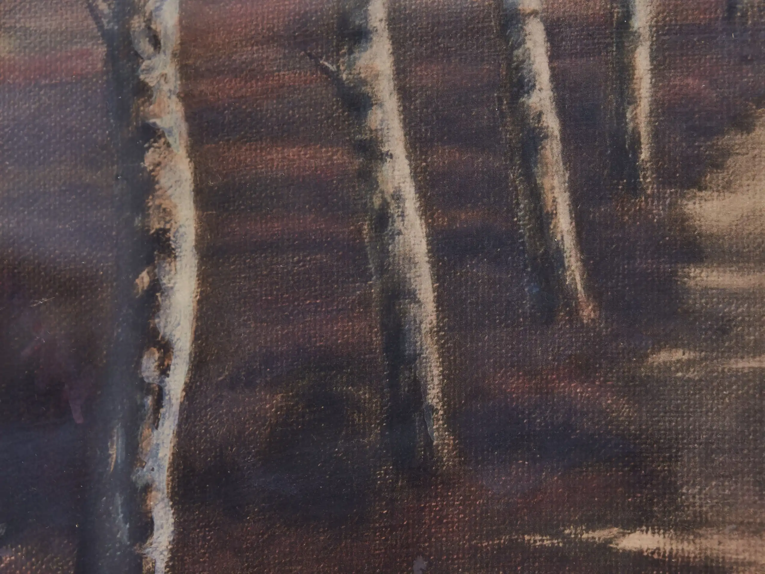 Obraz „Mittag in der Heide“ – krajina s břízami od H. Schmidta