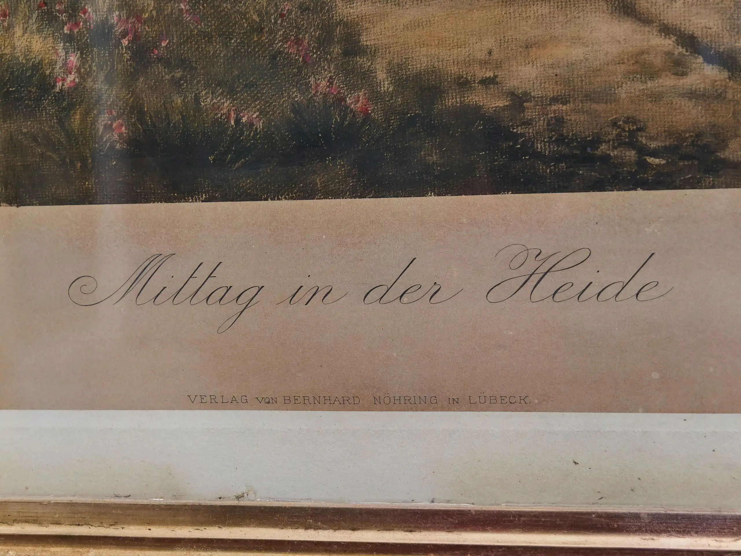 Obraz „Mittag in der Heide“ – krajina s břízami od H. Schmidta