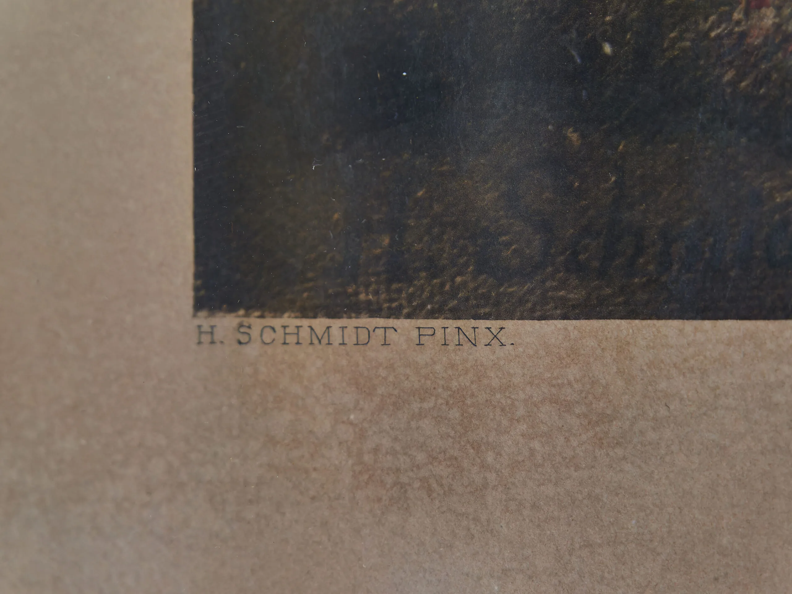 Obraz „Mittag in der Heide“ – krajina s břízami od H. Schmidta