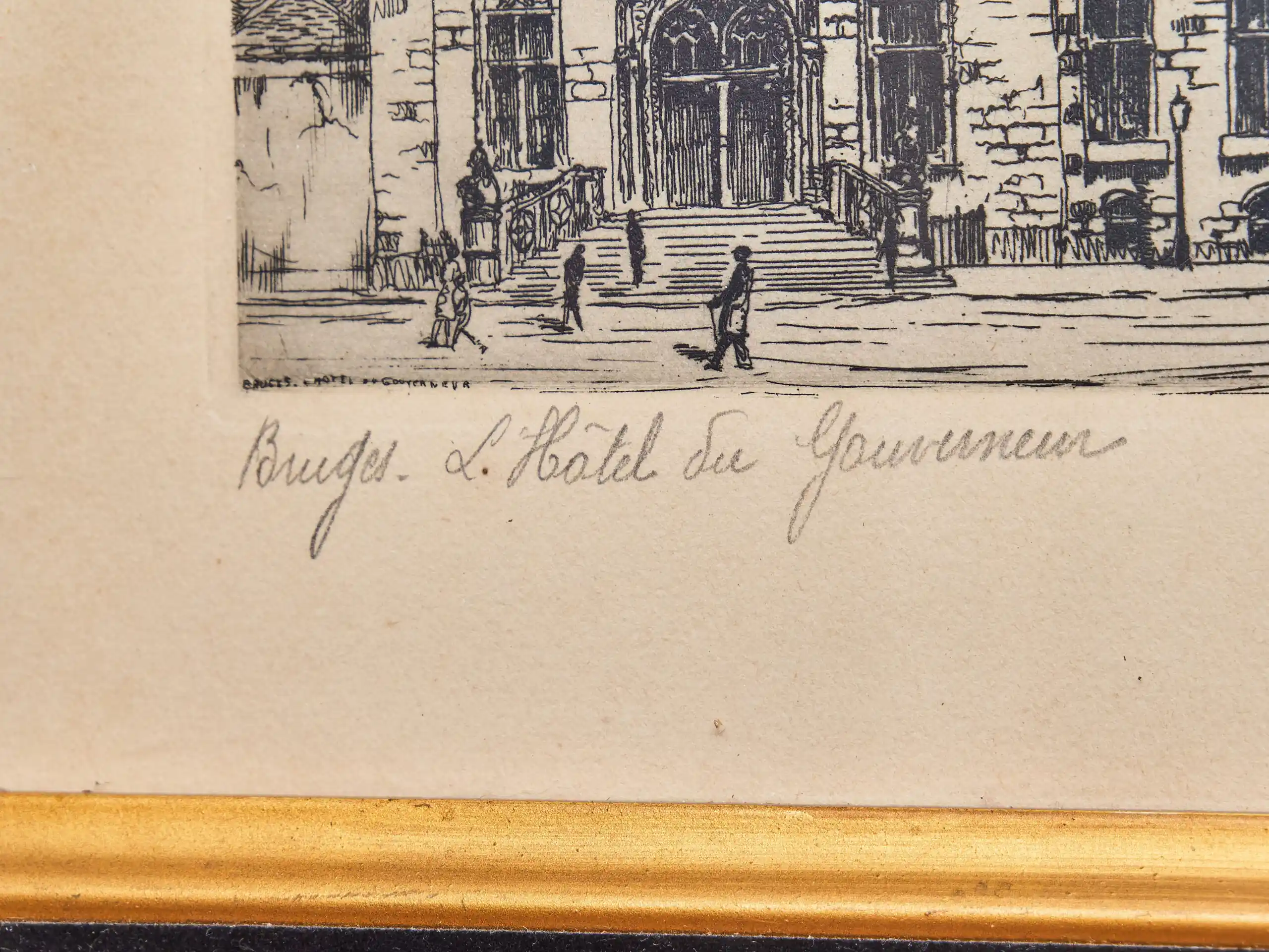 Bruggy – dvojice originálních kreseb tuší od Y. Briarna, kolem roku 1930