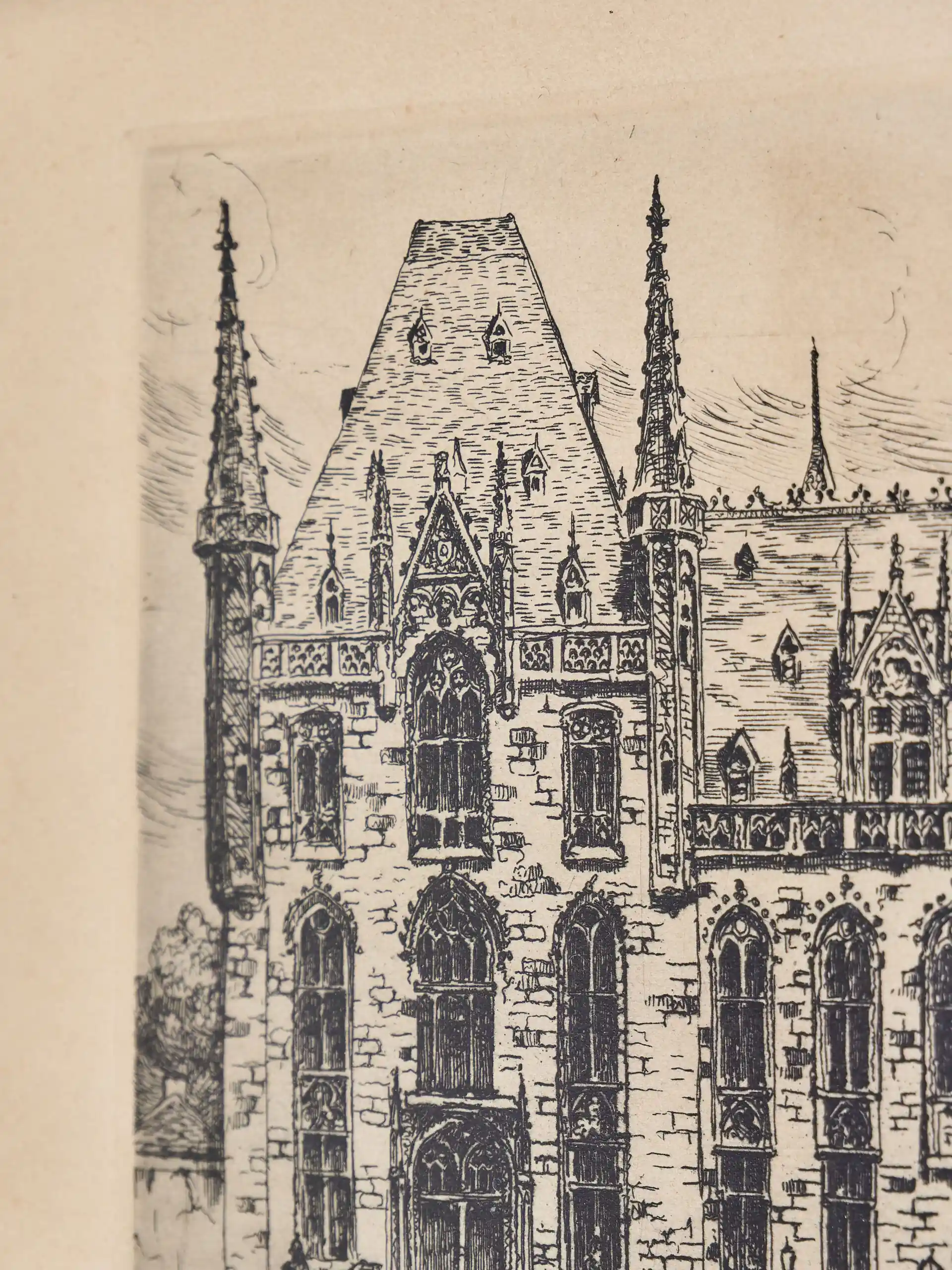 Bruggy – dvojice originálních kreseb tuší od Y. Briarna, kolem roku 1930