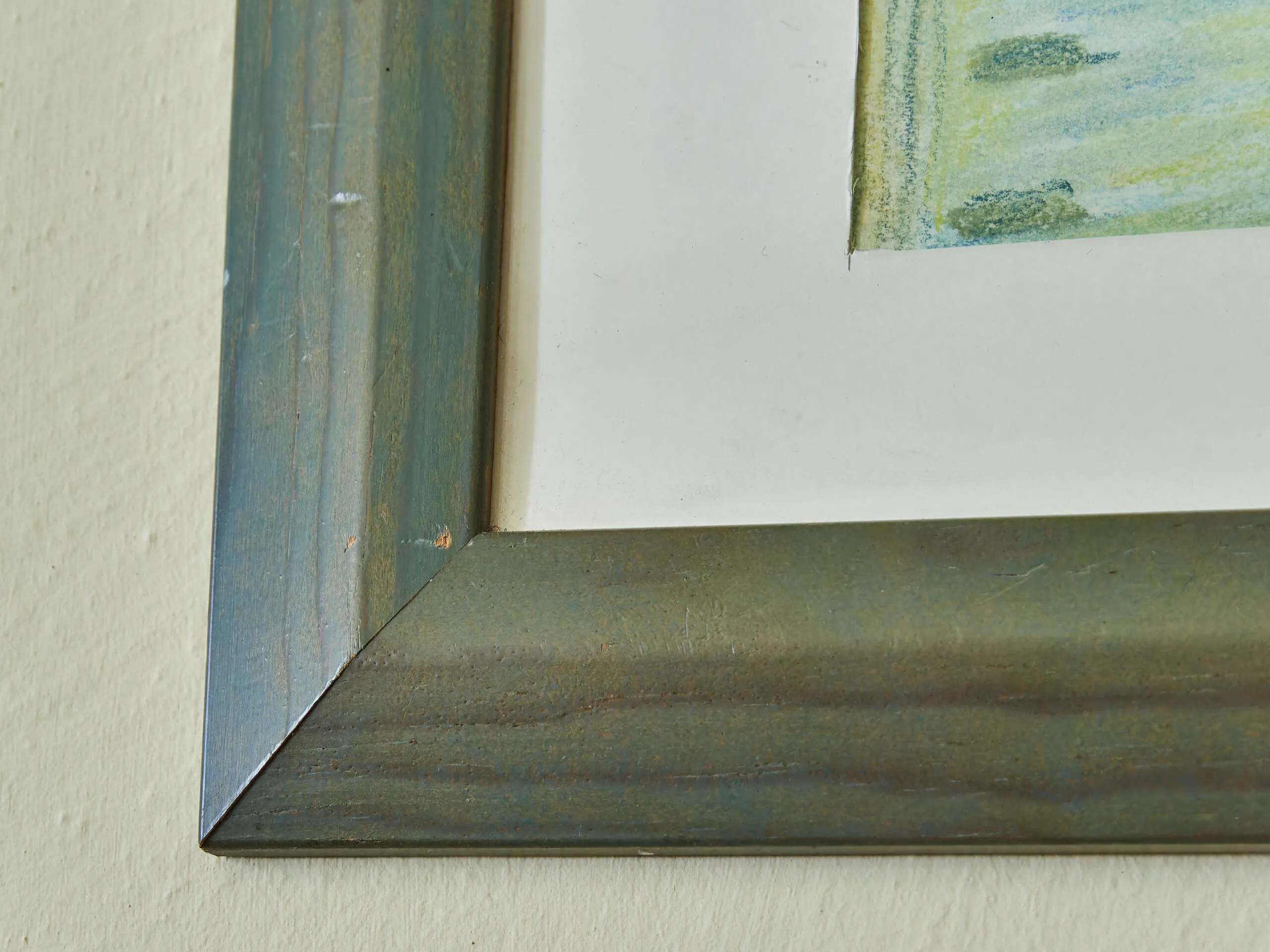 Barevná kresba – venkovská ulice s postavami a vozem, Van Gorp M.