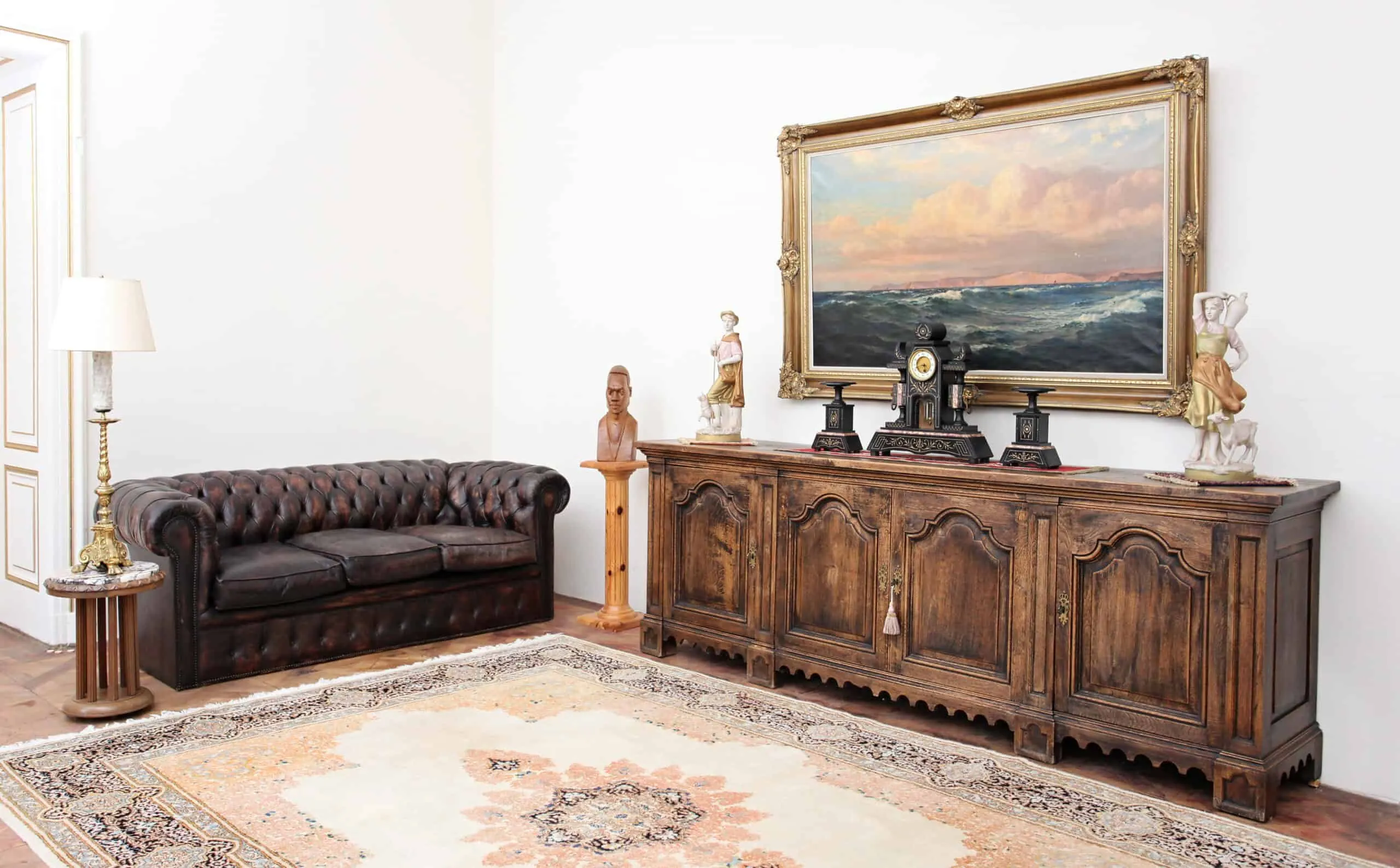 Starožitné třídílné Artdecové hodiny Reservé V.V.