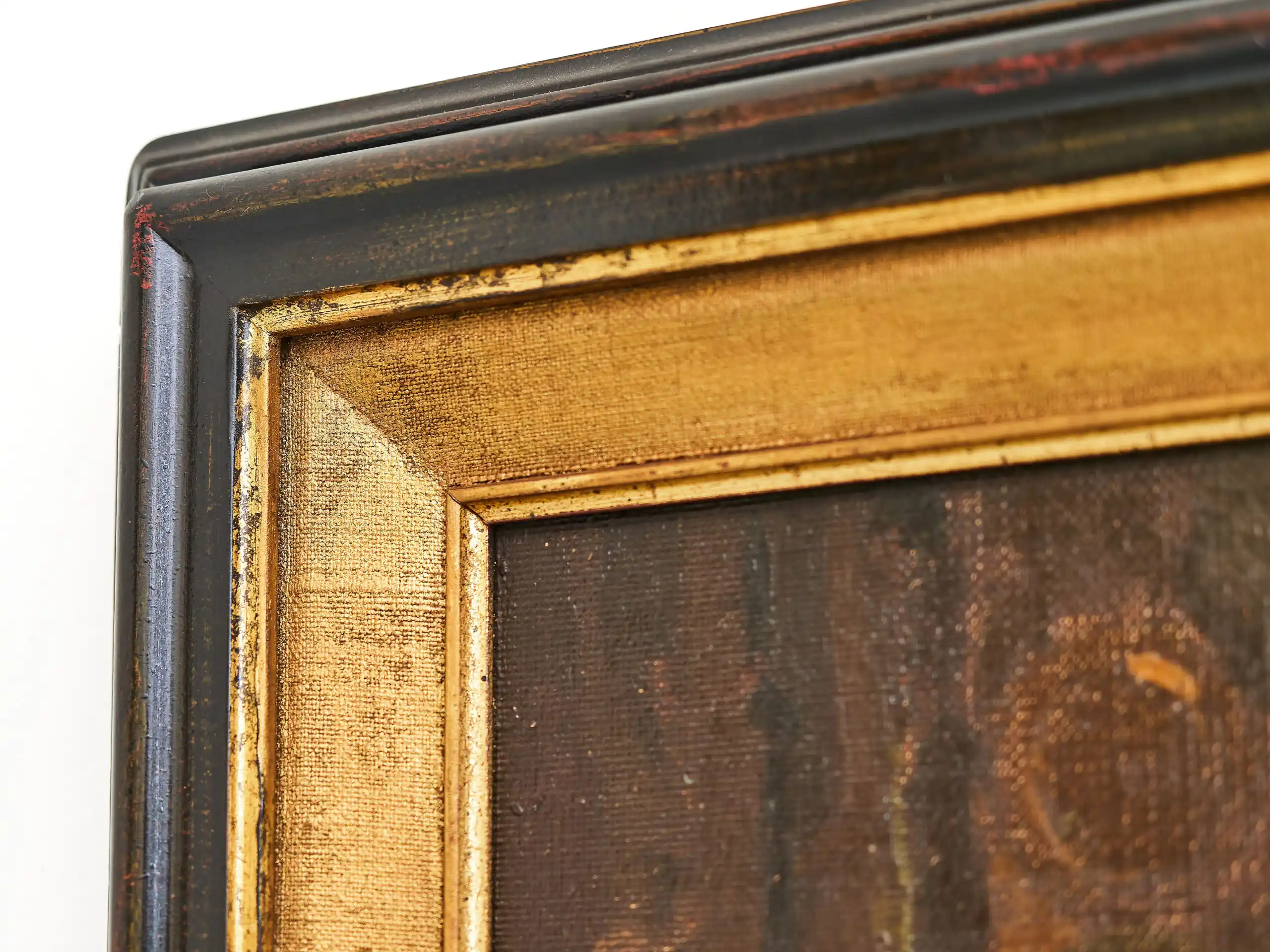 Olejomalba s výjevem z venkovské kuchyně – signováno