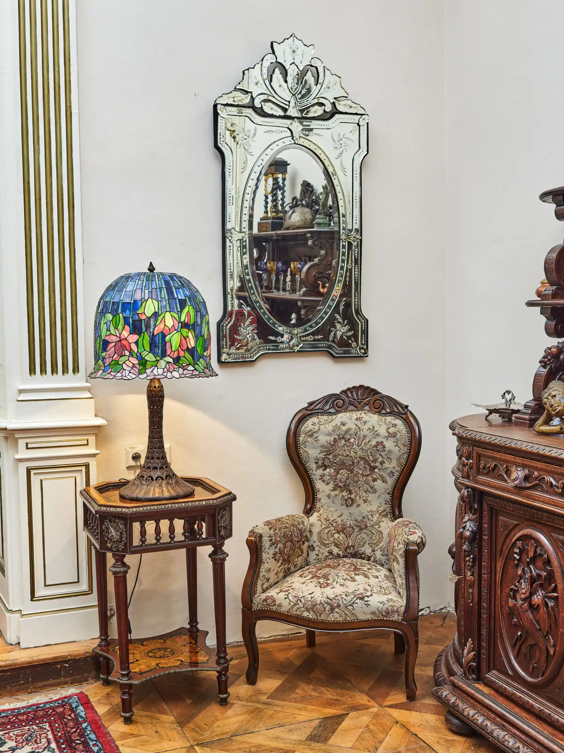 Velké benátské zrcadlo 136 x 69 cm