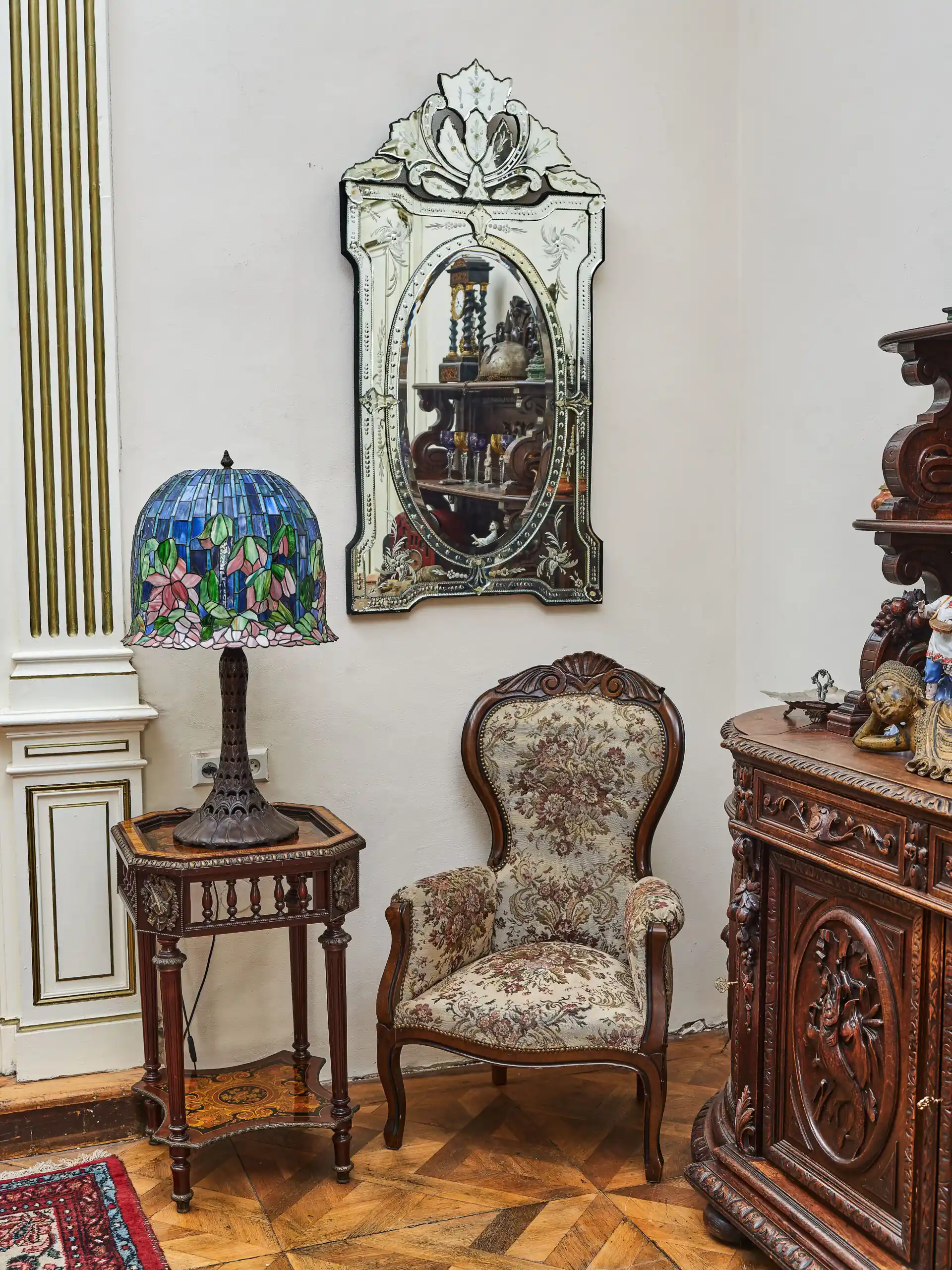 Velké benátské zrcadlo 136 x 69 cm