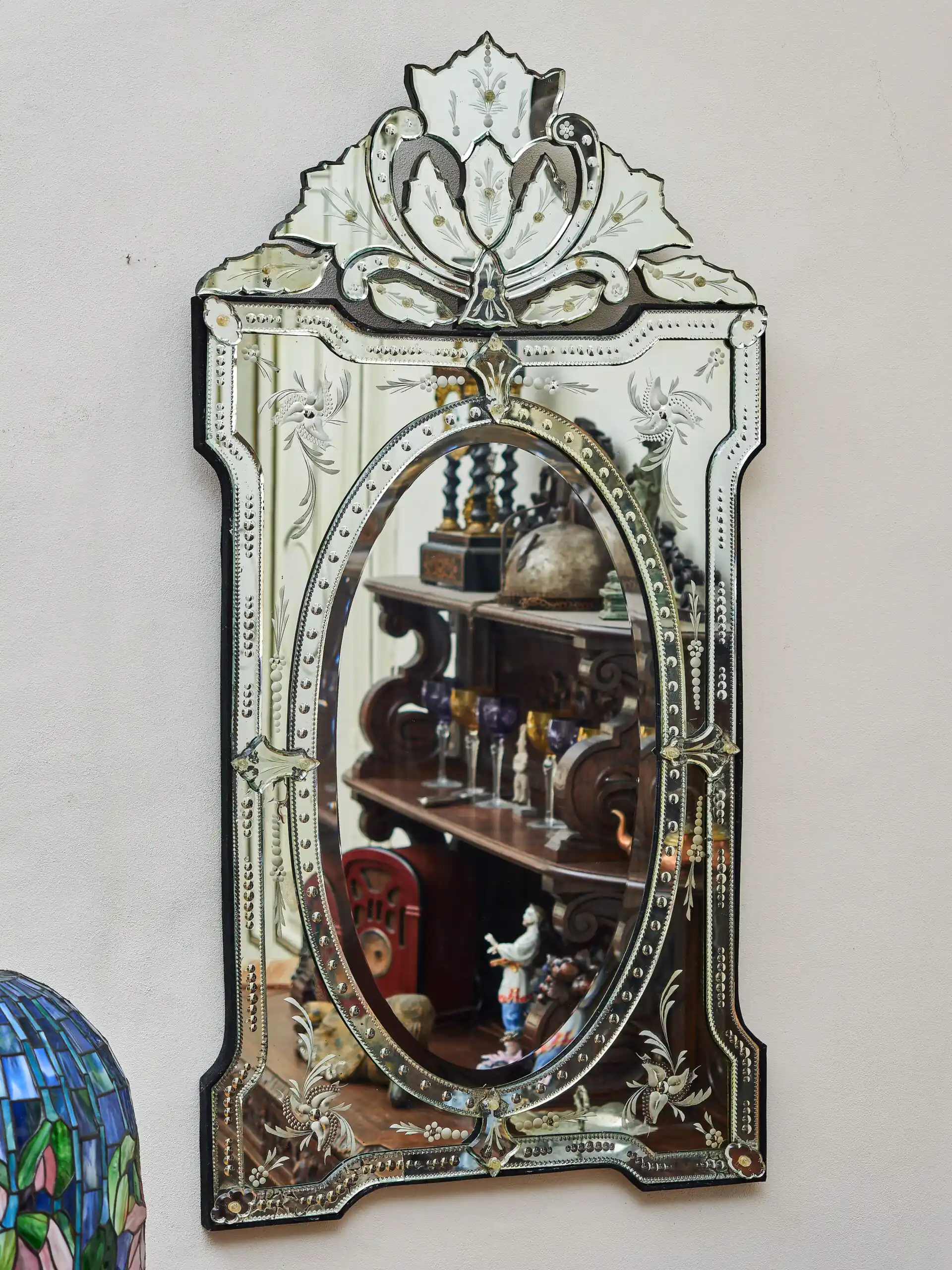 Velké benátské zrcadlo 136 x 69 cm