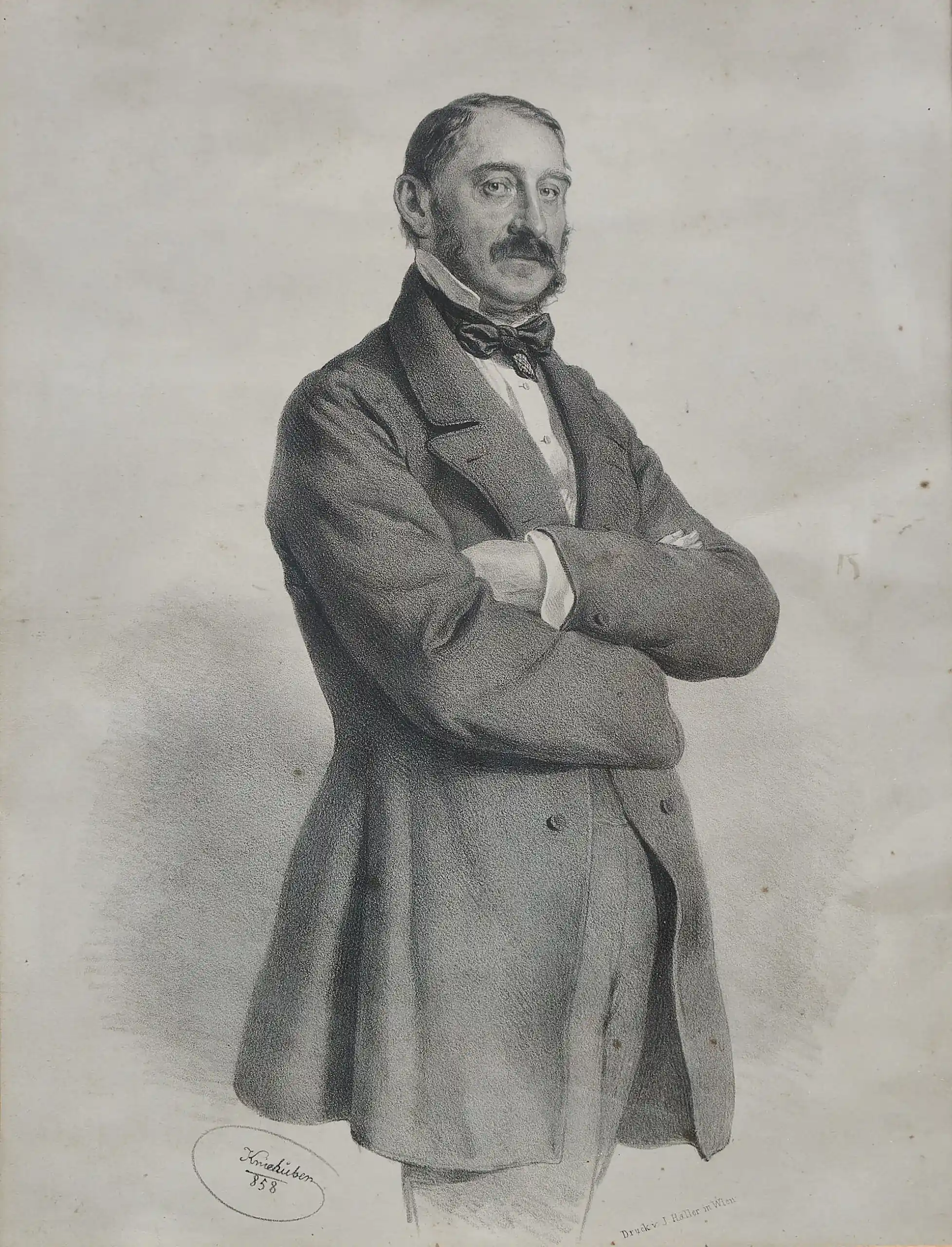 Grafika gentlemana z 19. století Wien