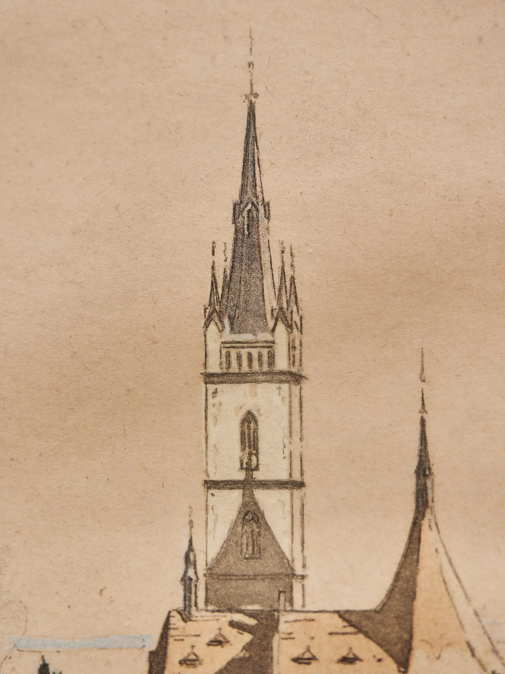 Jan C. Vondrouš (1884–1970): Čáslav, 1948, grafika na papíře