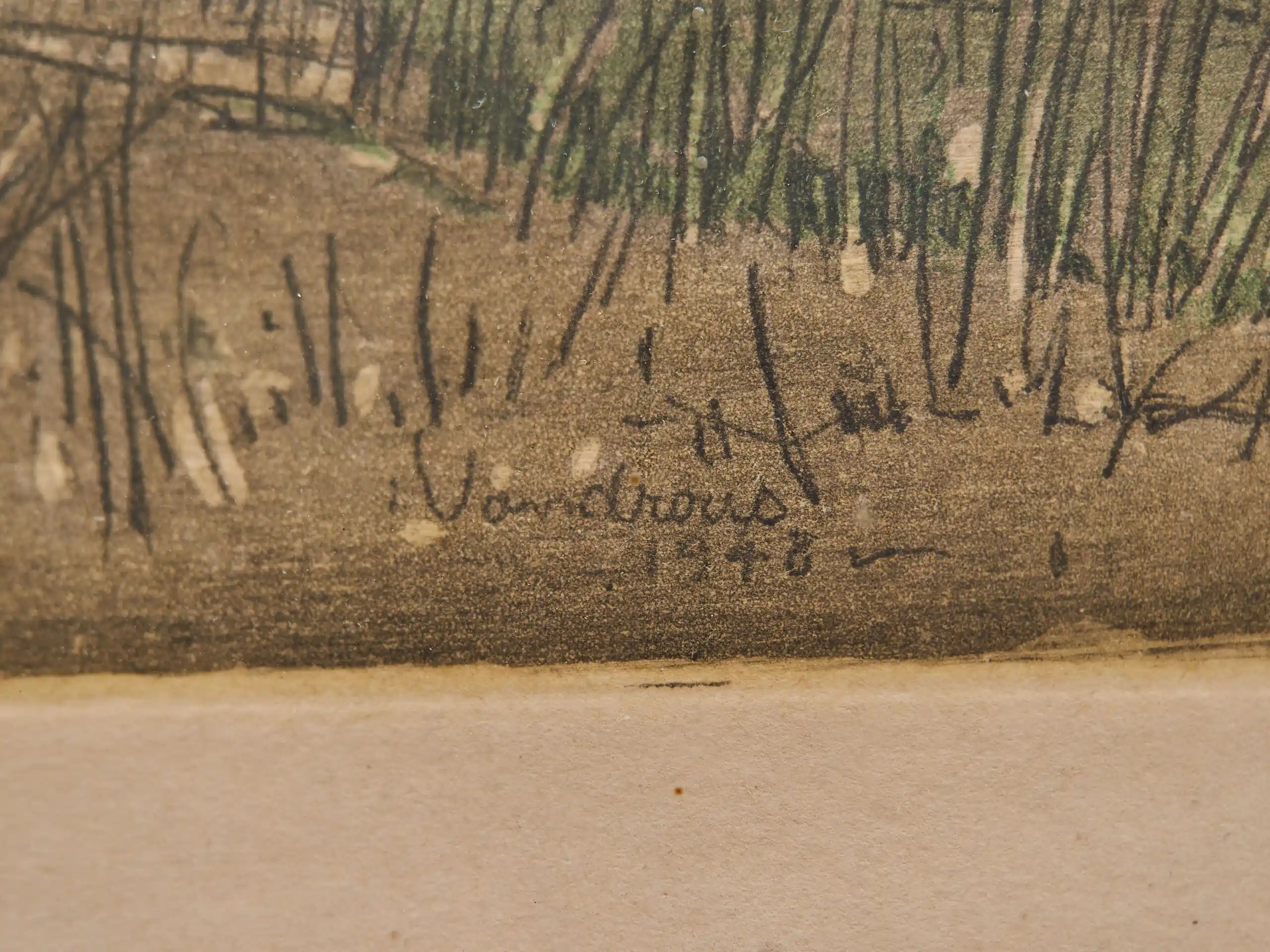 Jan C. Vondrouš (1884–1970): Čáslav, 1948, grafika na papíře