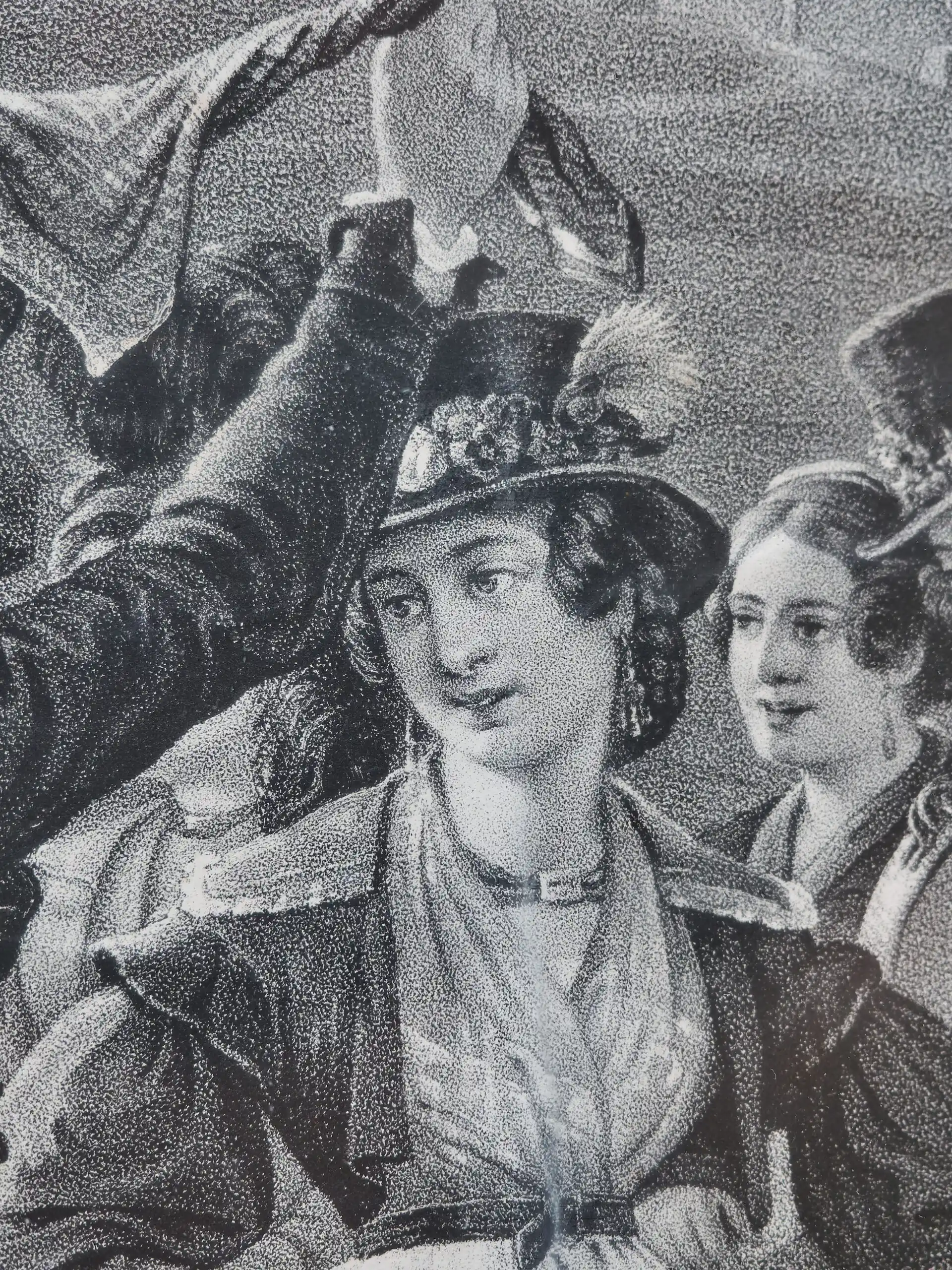 Litografie Scéna říjnové slavnosti římské, Marstrand 1841, Hanfstaengl Dresden