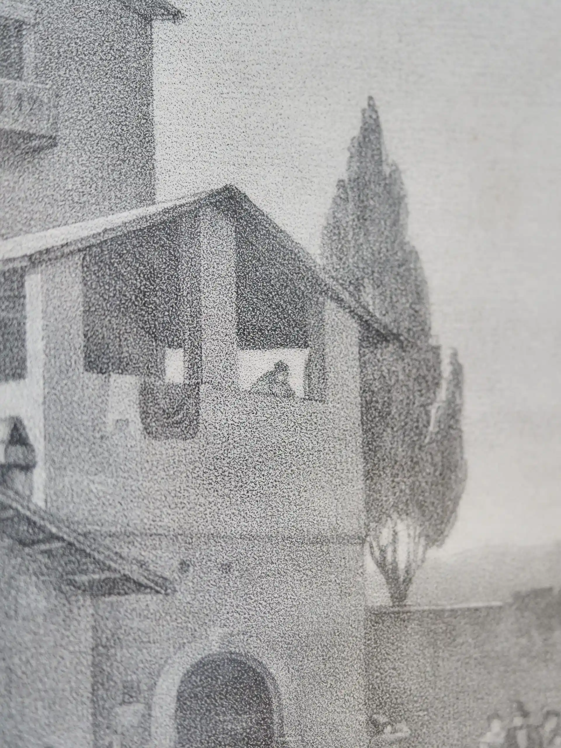 Litografie Scéna říjnové slavnosti římské, Marstrand 1841, Hanfstaengl Dresden