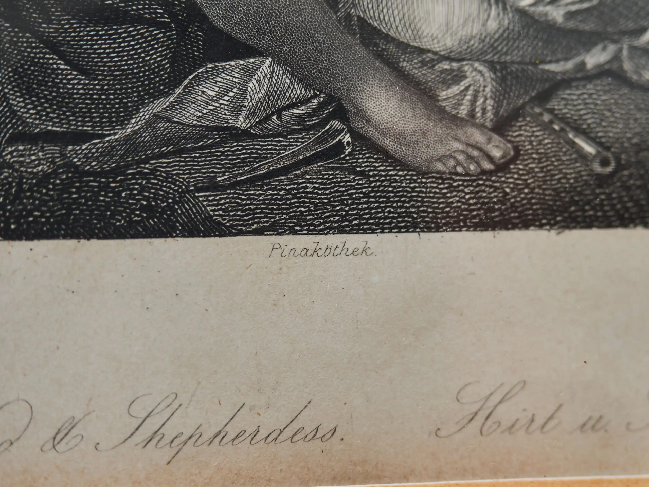 Mědiryt Shepherd & Shepherdess – pastýř a pastýřka podle Eglona van der Neera, 19. století