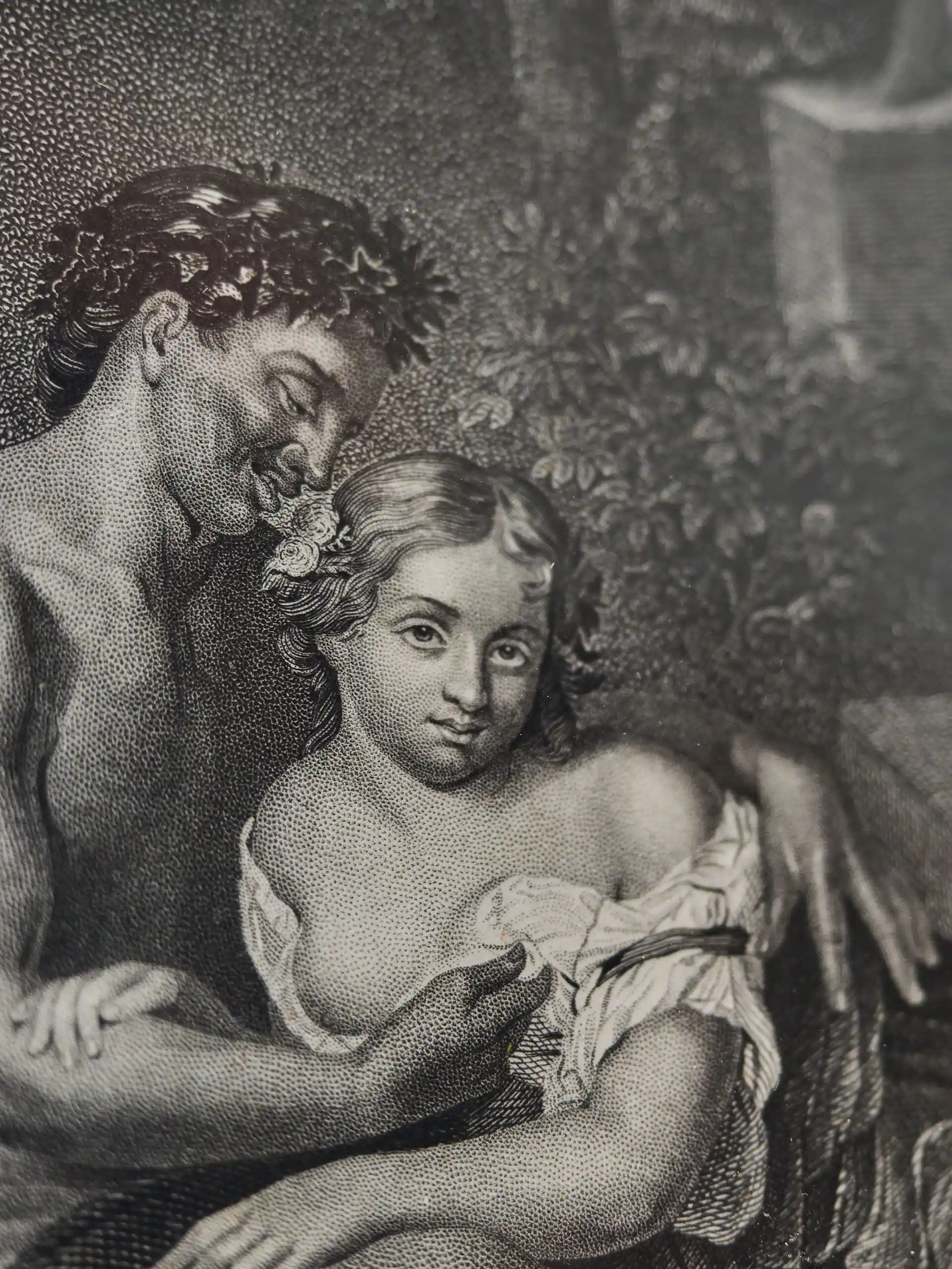 Mědiryt Shepherd & Shepherdess – pastýř a pastýřka podle Eglona van der Neera, 19. století