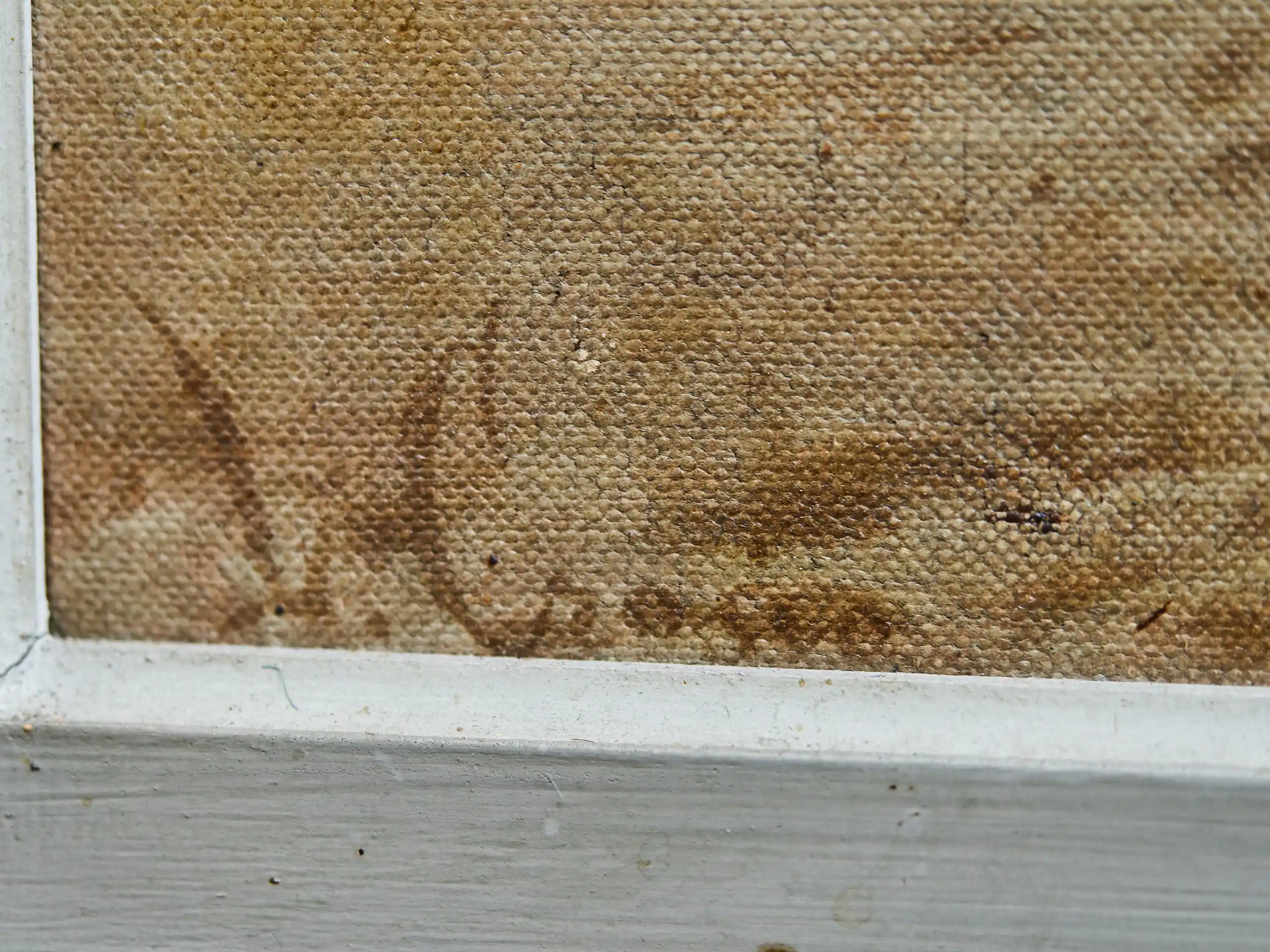 Starožitný tisk na plátně – venkovská zimní scéna s pastevci, kozami a ovcemi ve zlaceném rámu 81 × 103 cm