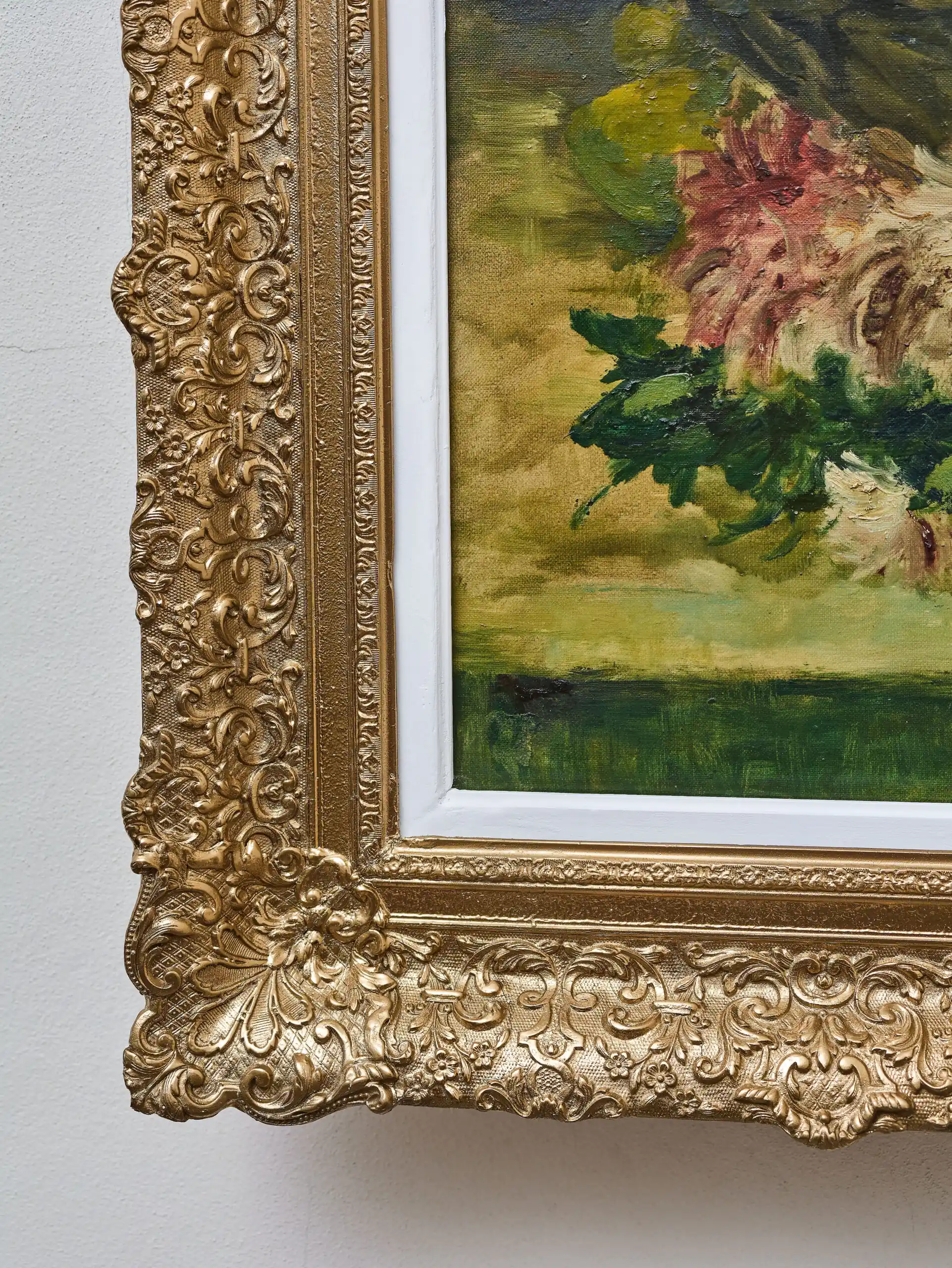 Velký obraz s květinovým zátiším, signováno