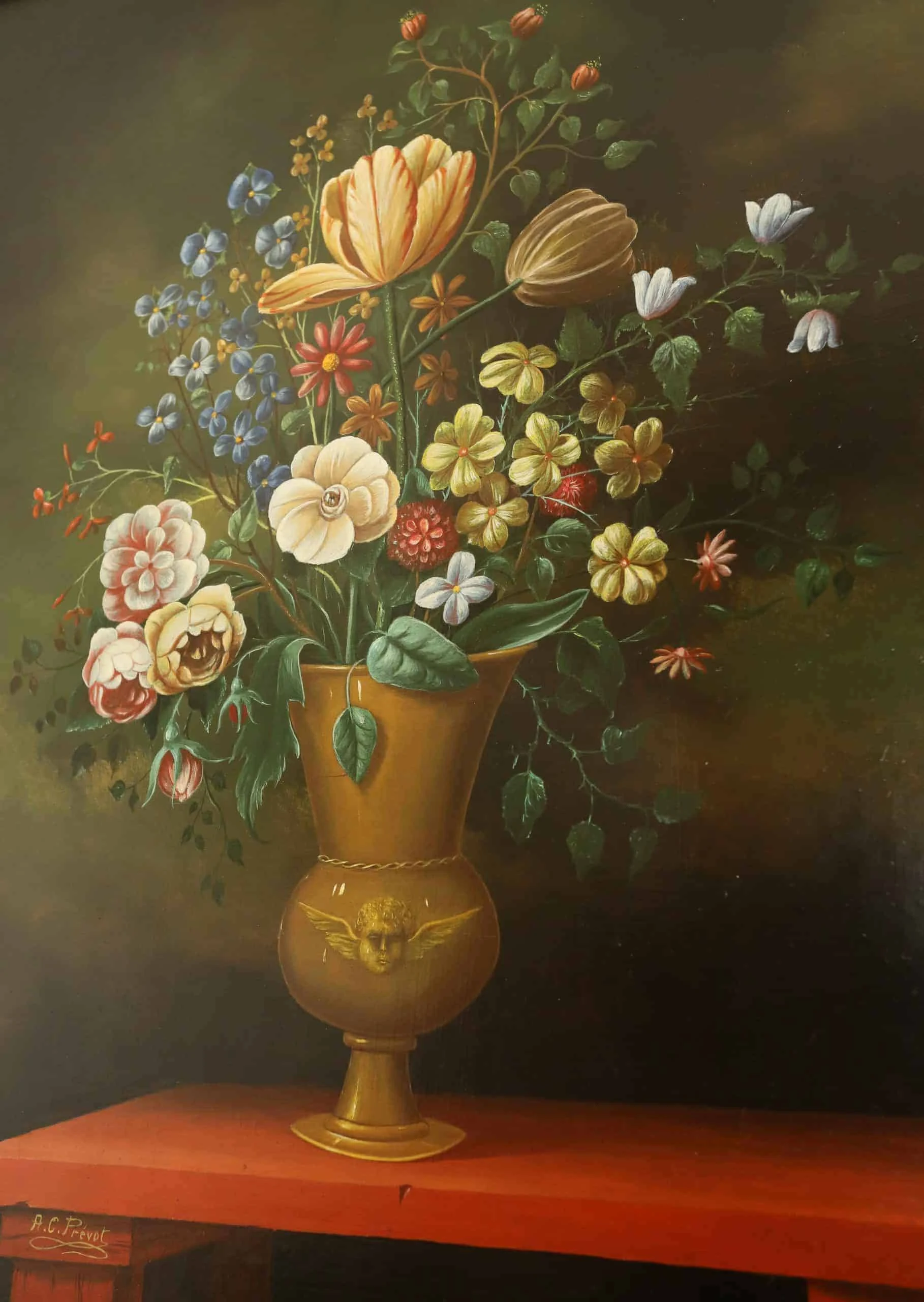 Květinové zátiší v renesančním stylu 78,5 X 69 cm – Reservé Z.P.