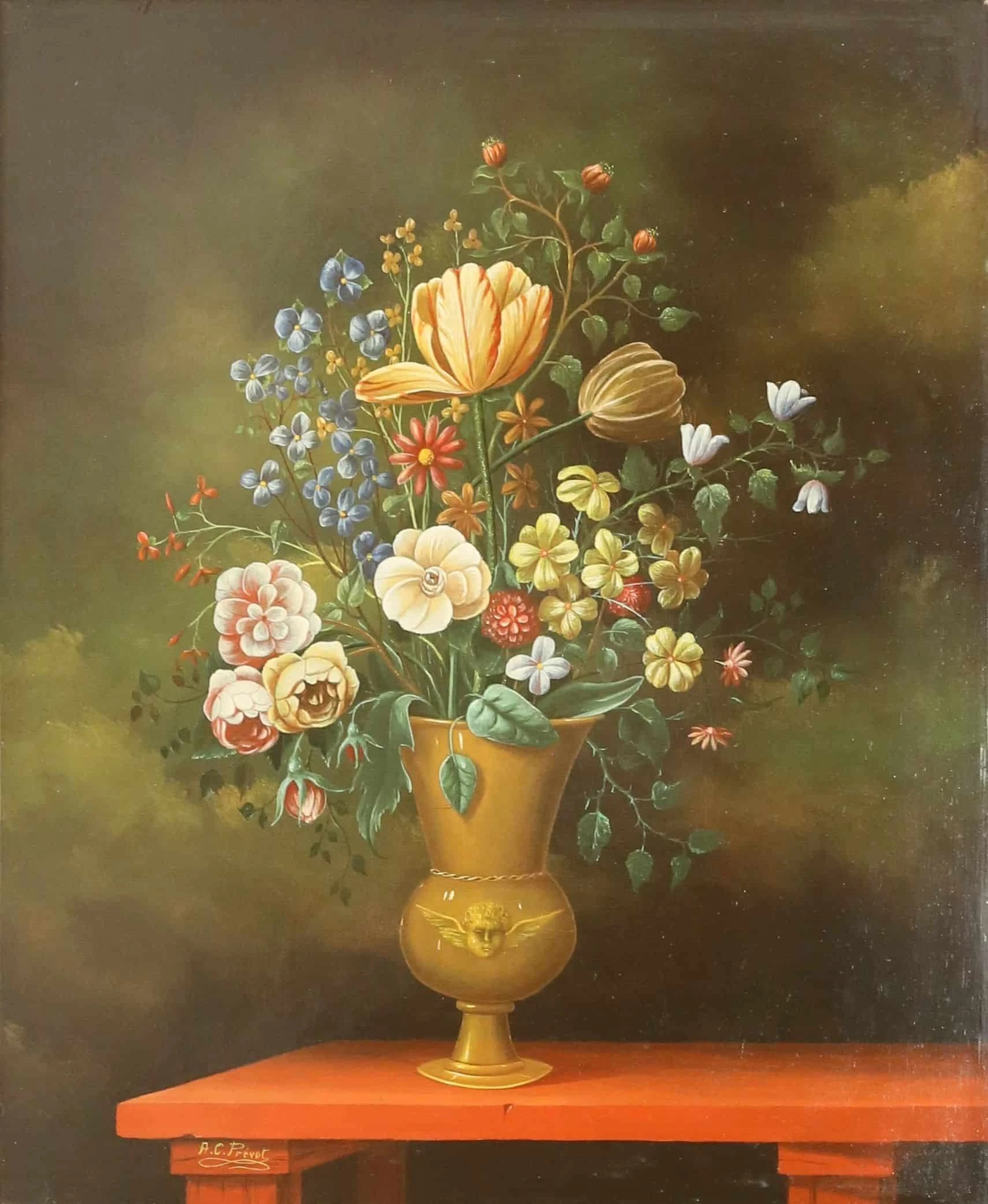 Květinové zátiší v renesančním stylu 78,5 X 69 cm – Reservé Z.P.