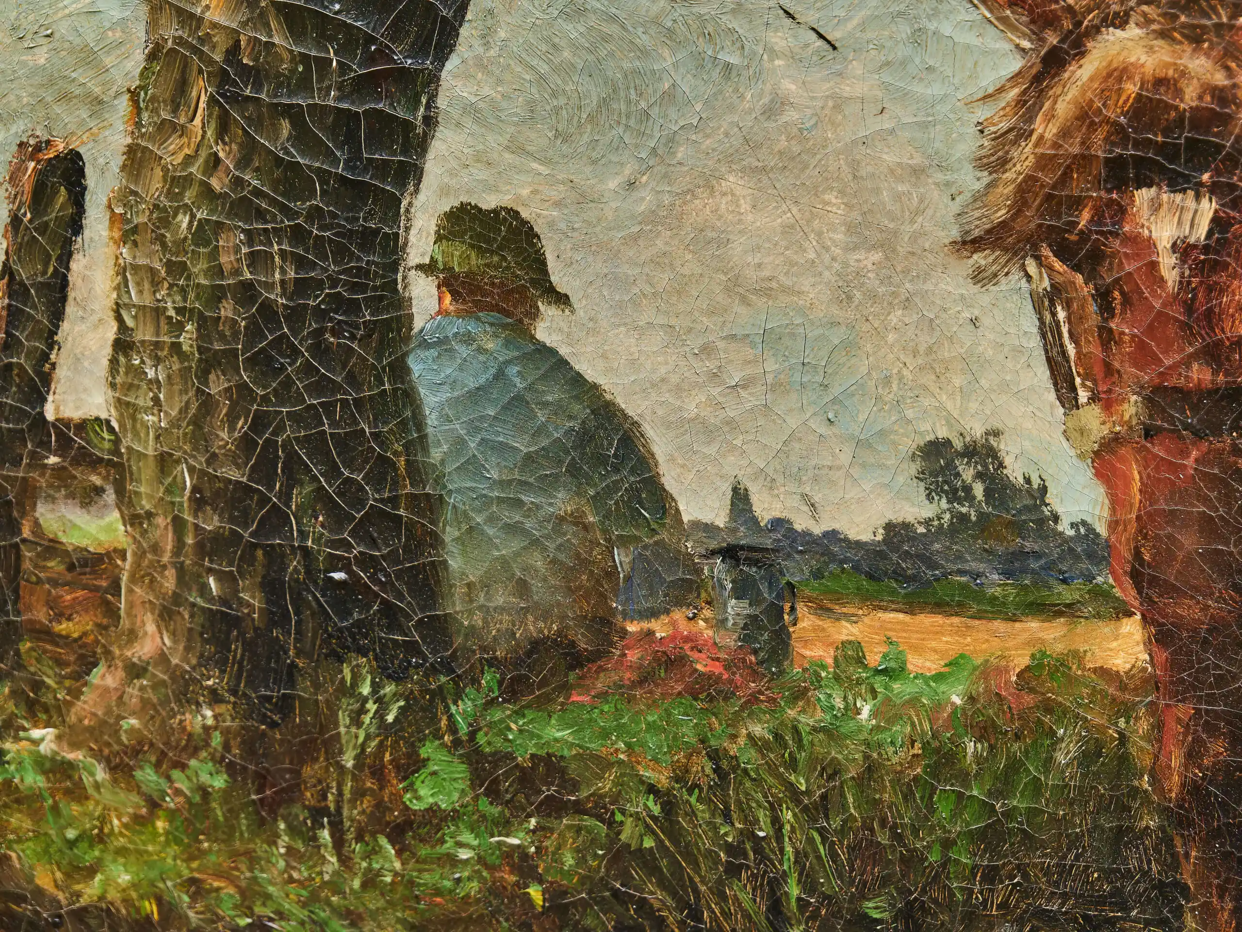 Olejomalba – Sedlák s koňmi při odpočinku – Reservé Z.P.