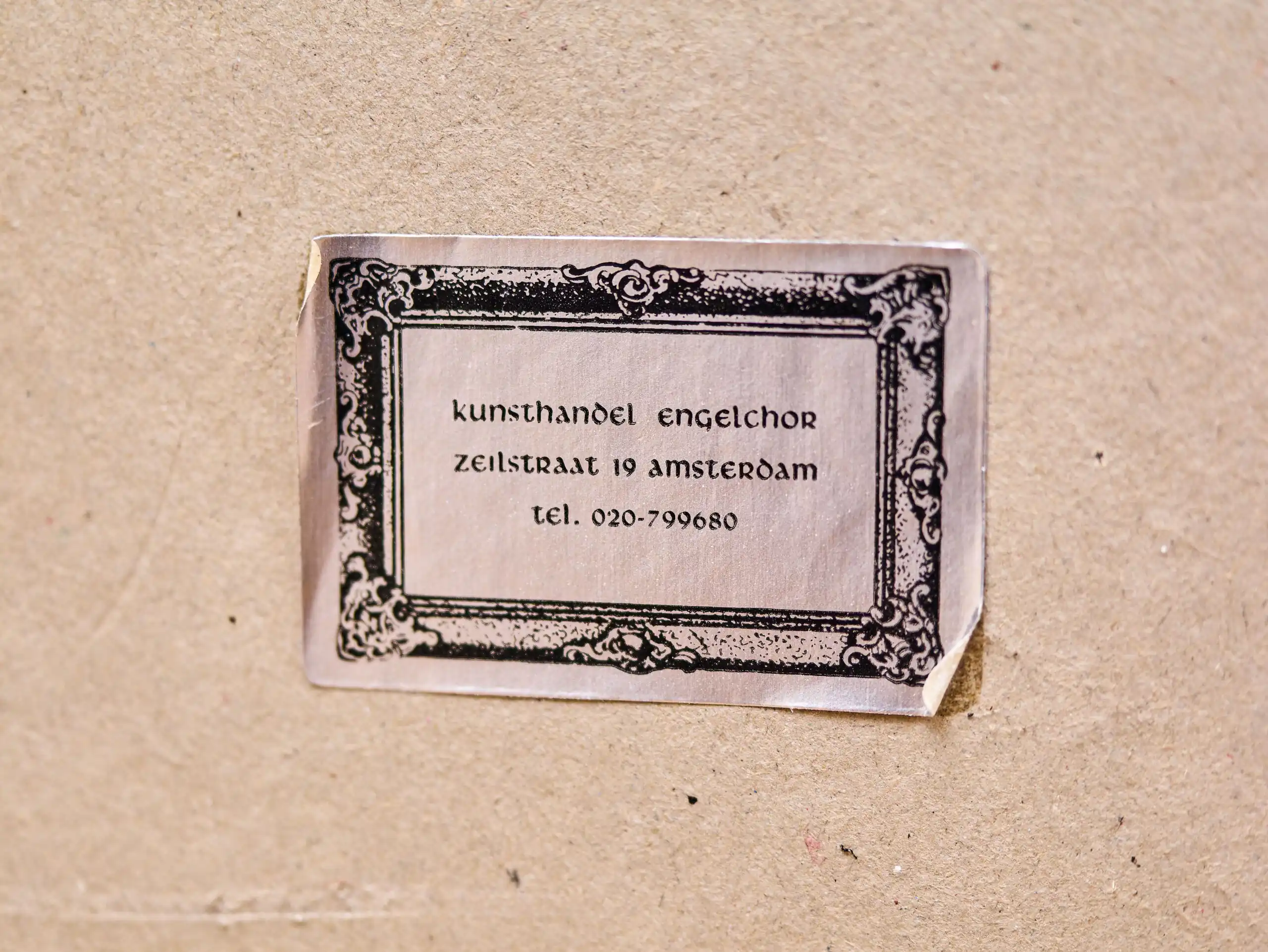 Kresba uhlem Engelman 1980, městské nábřeží, Amsterdam