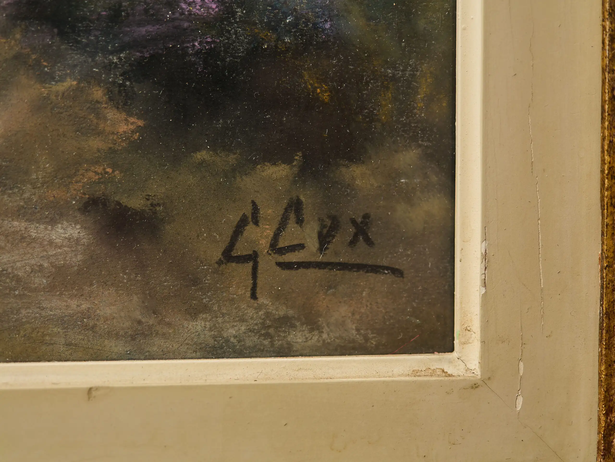 Cox Garstin (1892–1933), krajina, pastel pod sklem, 73 × 63 cm