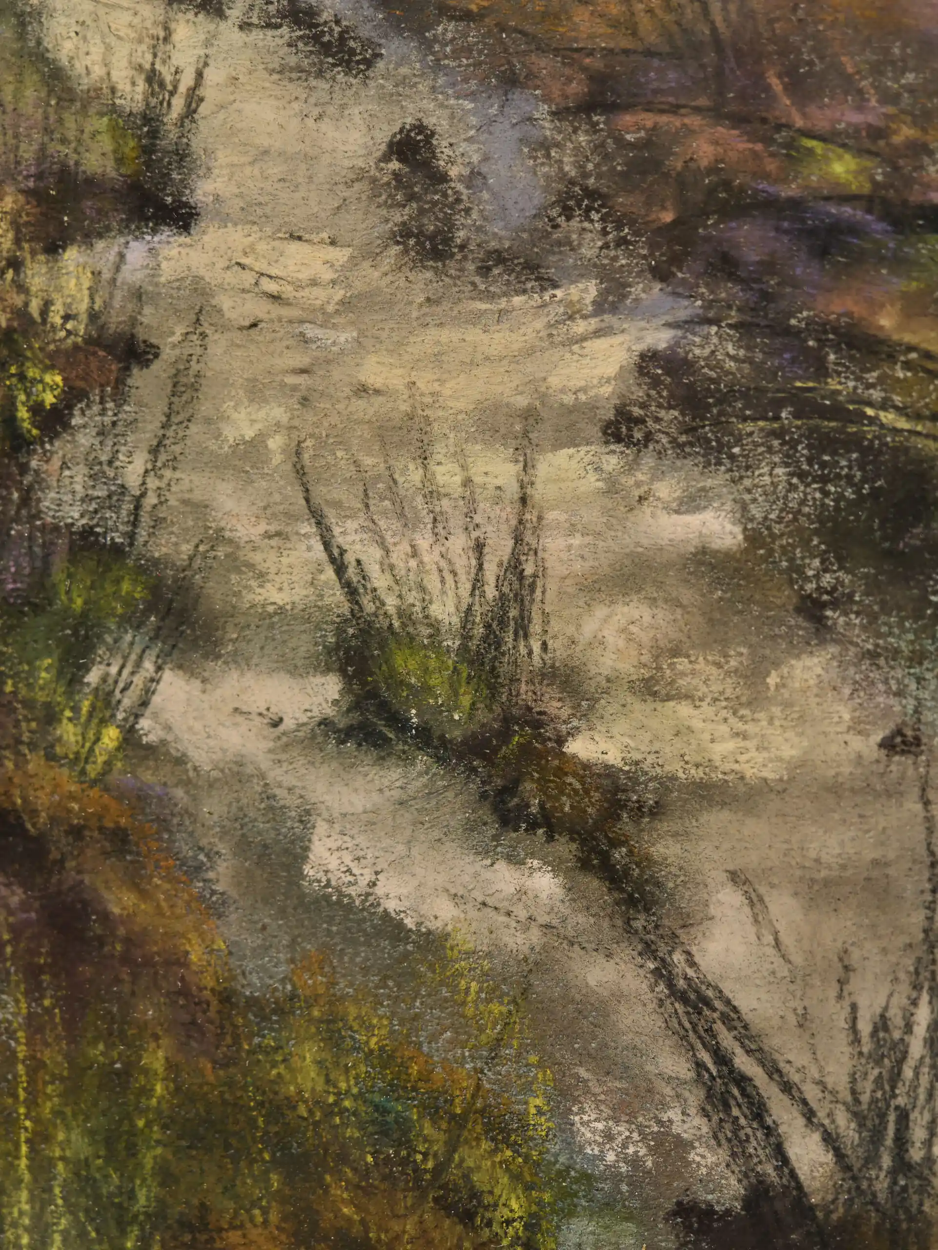 Cox Garstin (1892–1933), krajina, pastel pod sklem, 73 × 63 cm