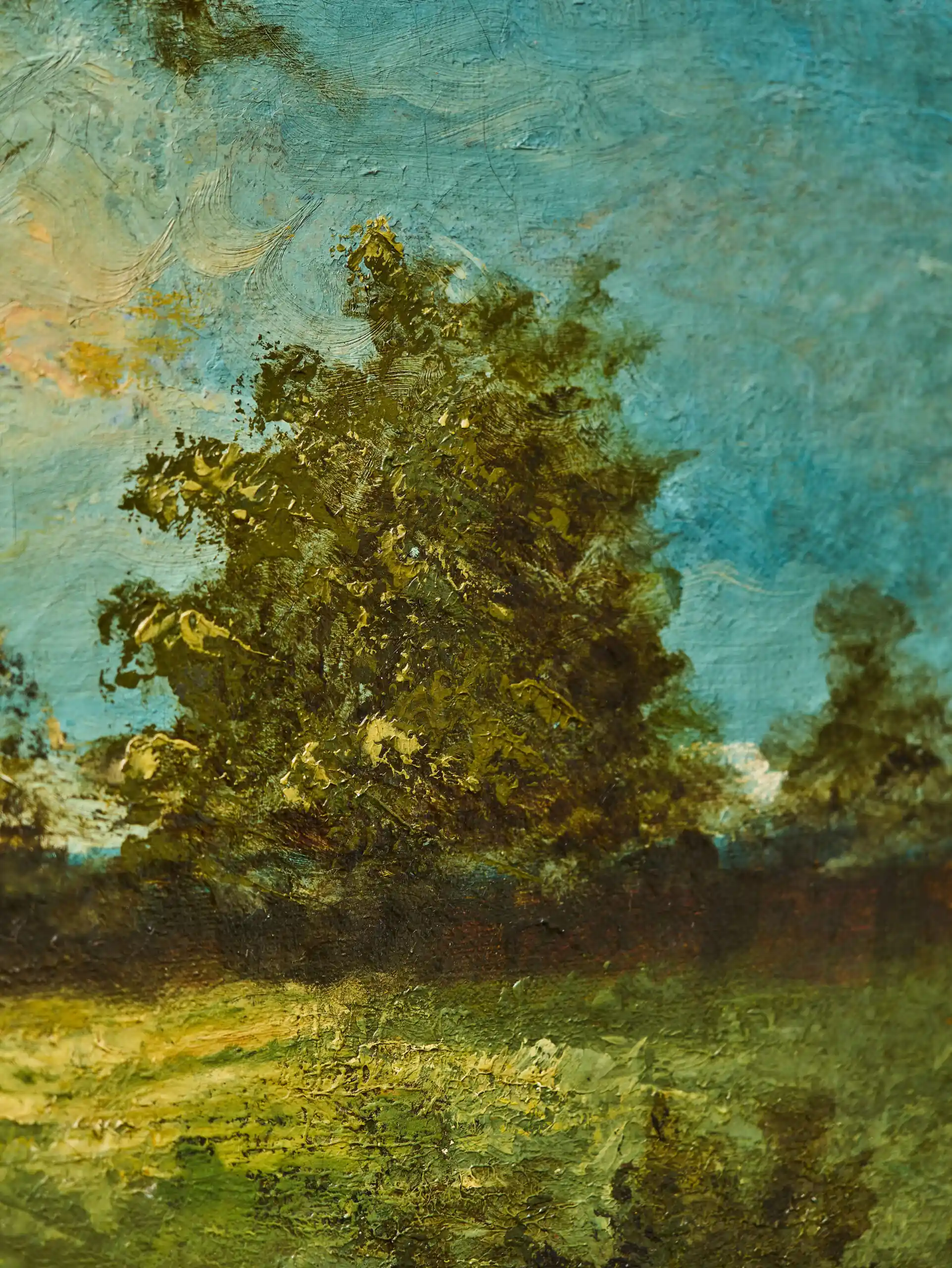 Výhled do krajiny. Sign. 92 X 77 cm , malba