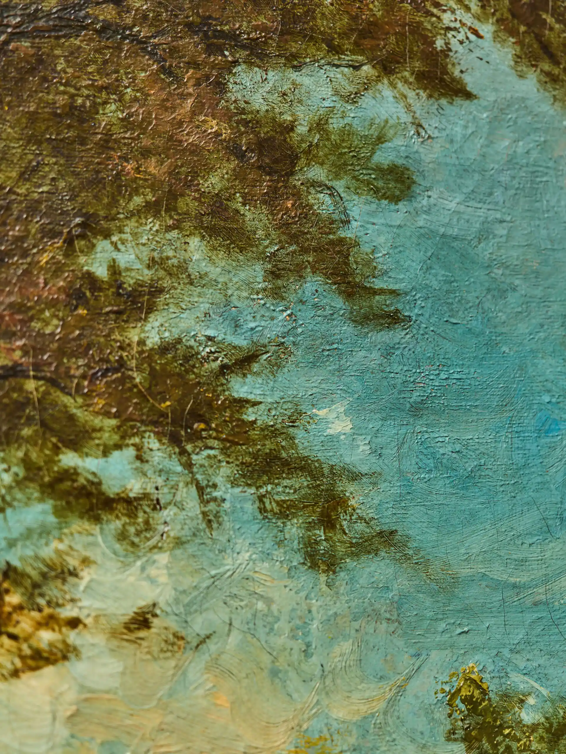 Výhled do krajiny. Sign. 92 X 77 cm , malba