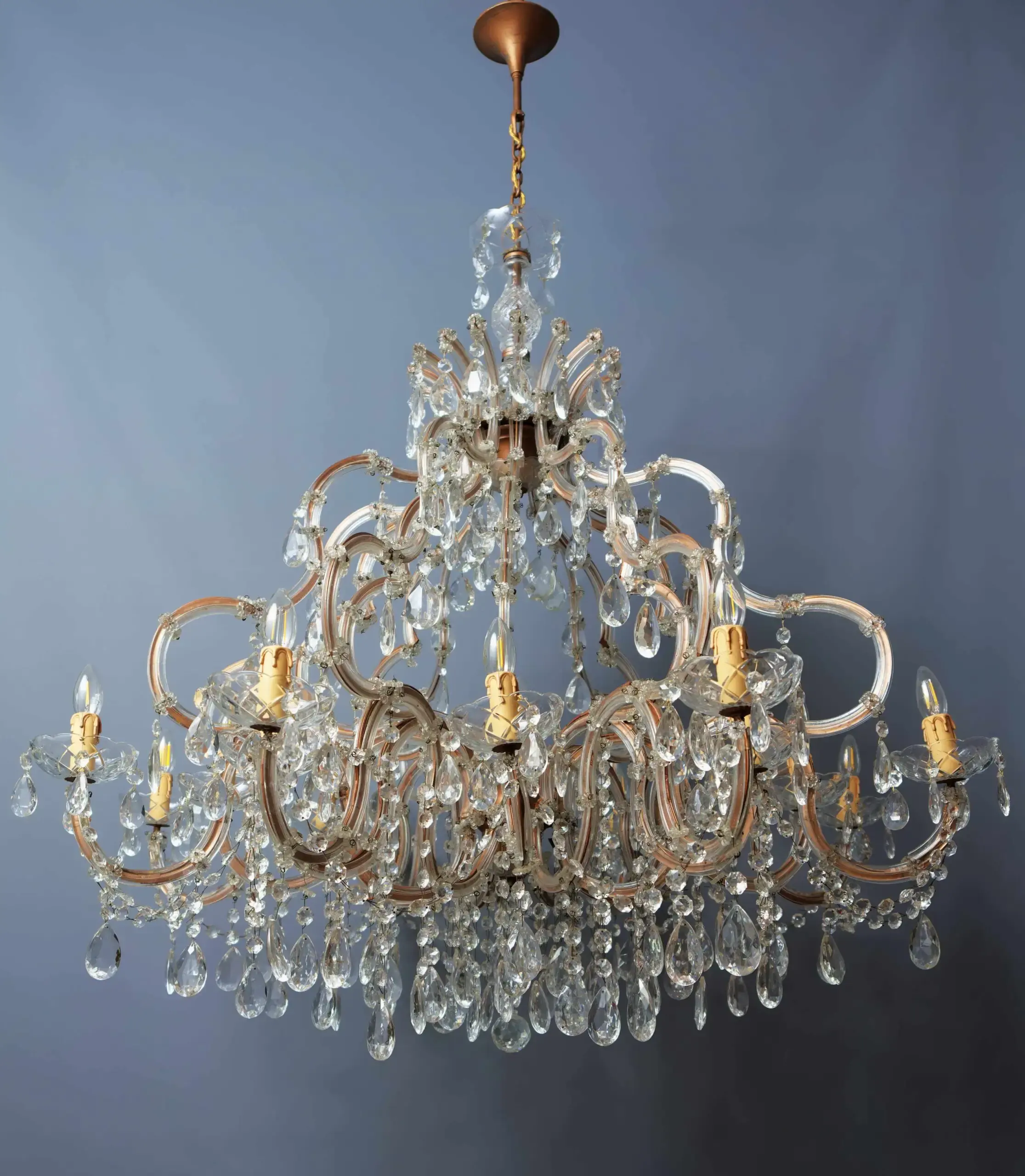 Velký křišťálový lustr Marie Terezie 17 žárovek